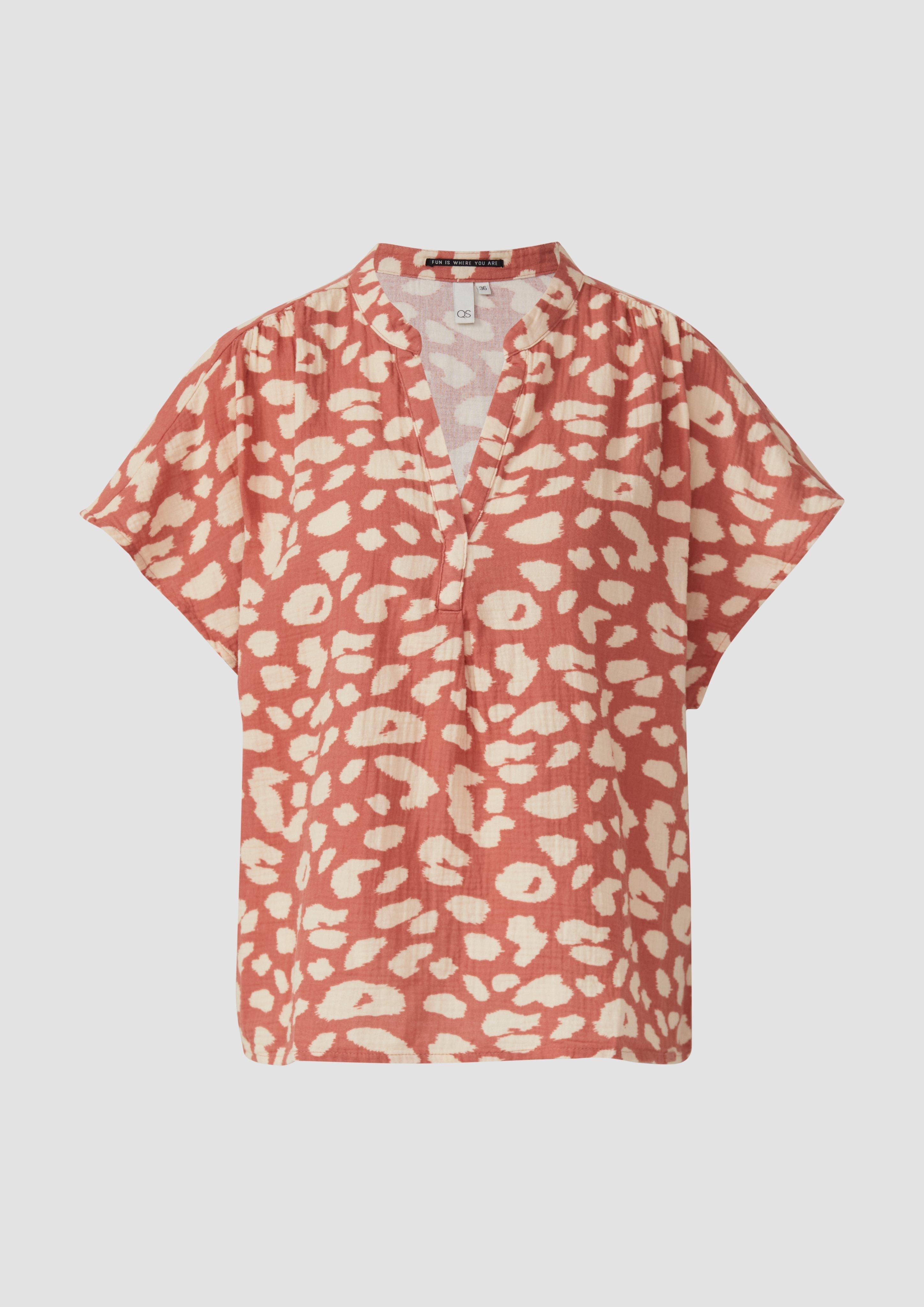 QS - Bluse aus Musselin, Damen, Orange