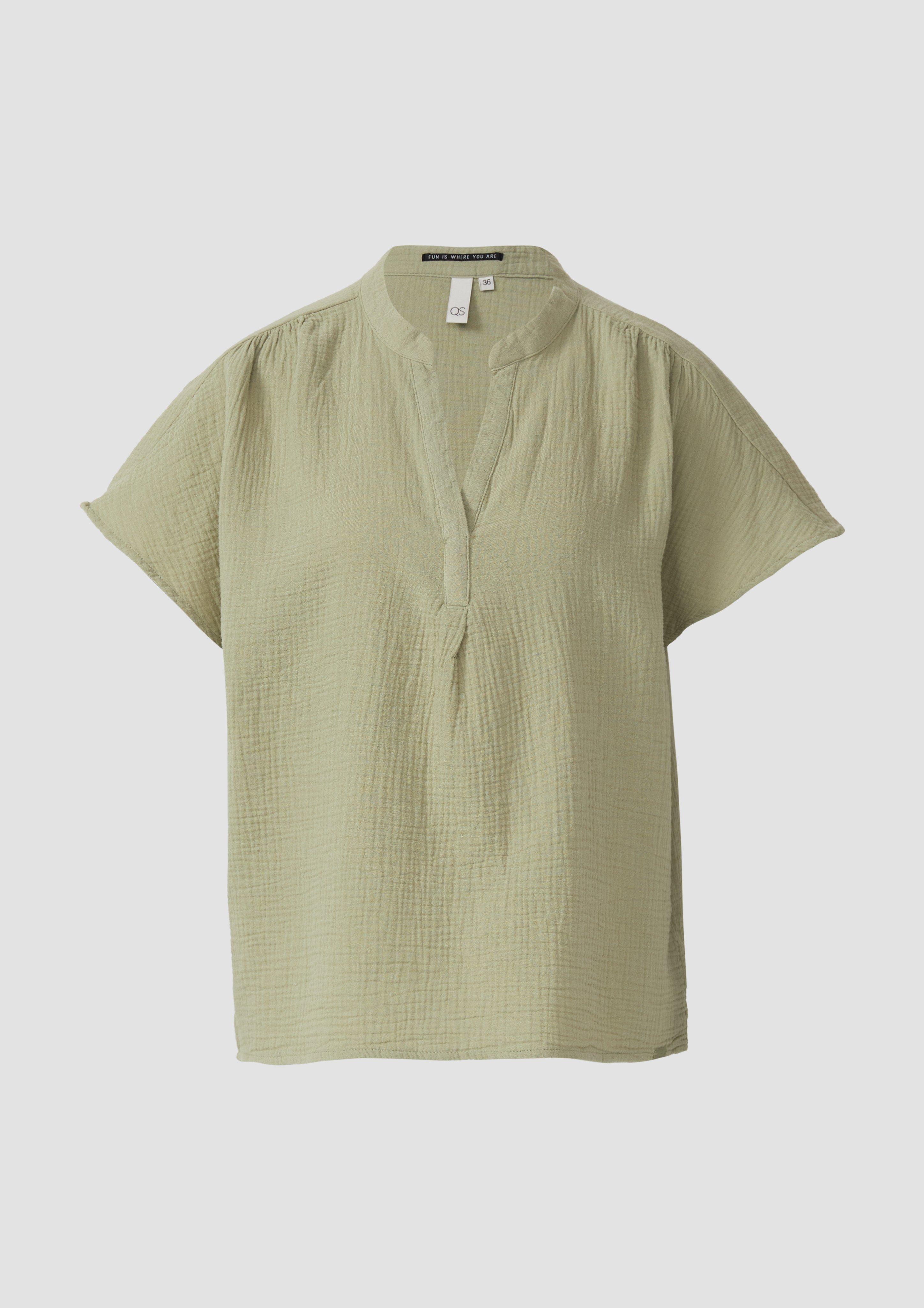 QS - Bluse aus Musselin, Damen, Grün