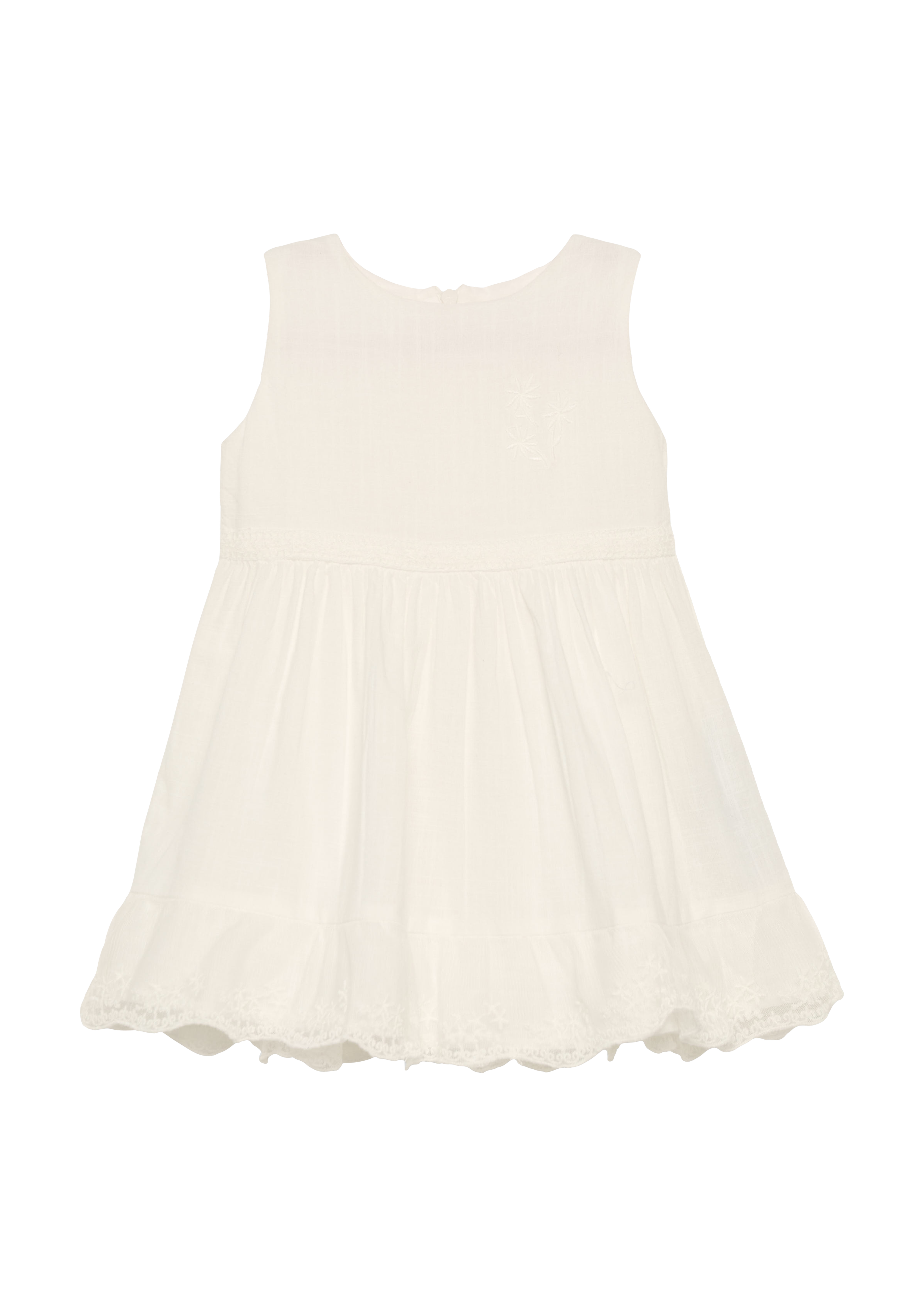 s.Oliver - Ausgestelltes Kleid mit Blumenstickerei, Babys, creme