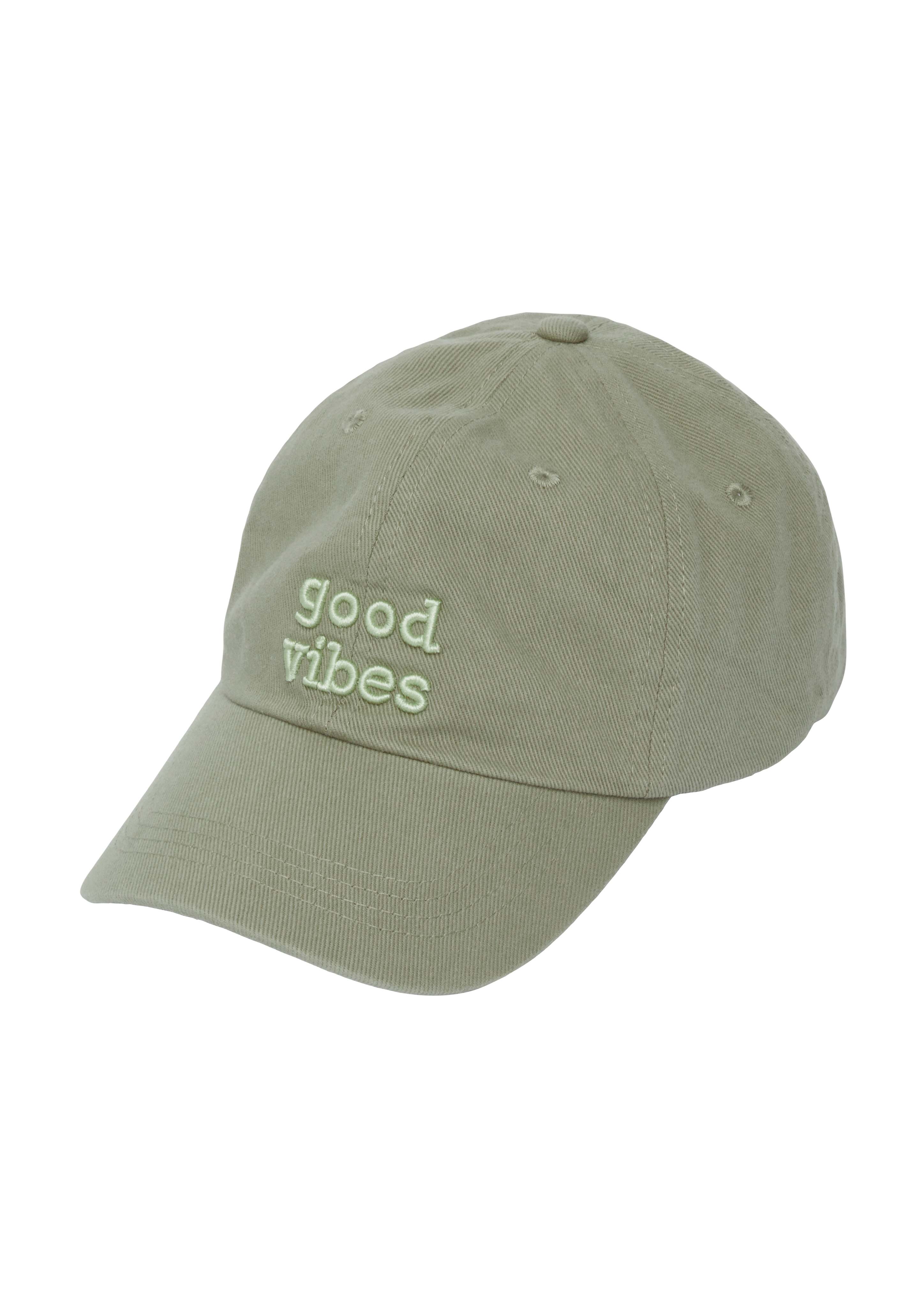 s.Oliver - Cap aus Baumwolle mit Stickerei, Damen, grün