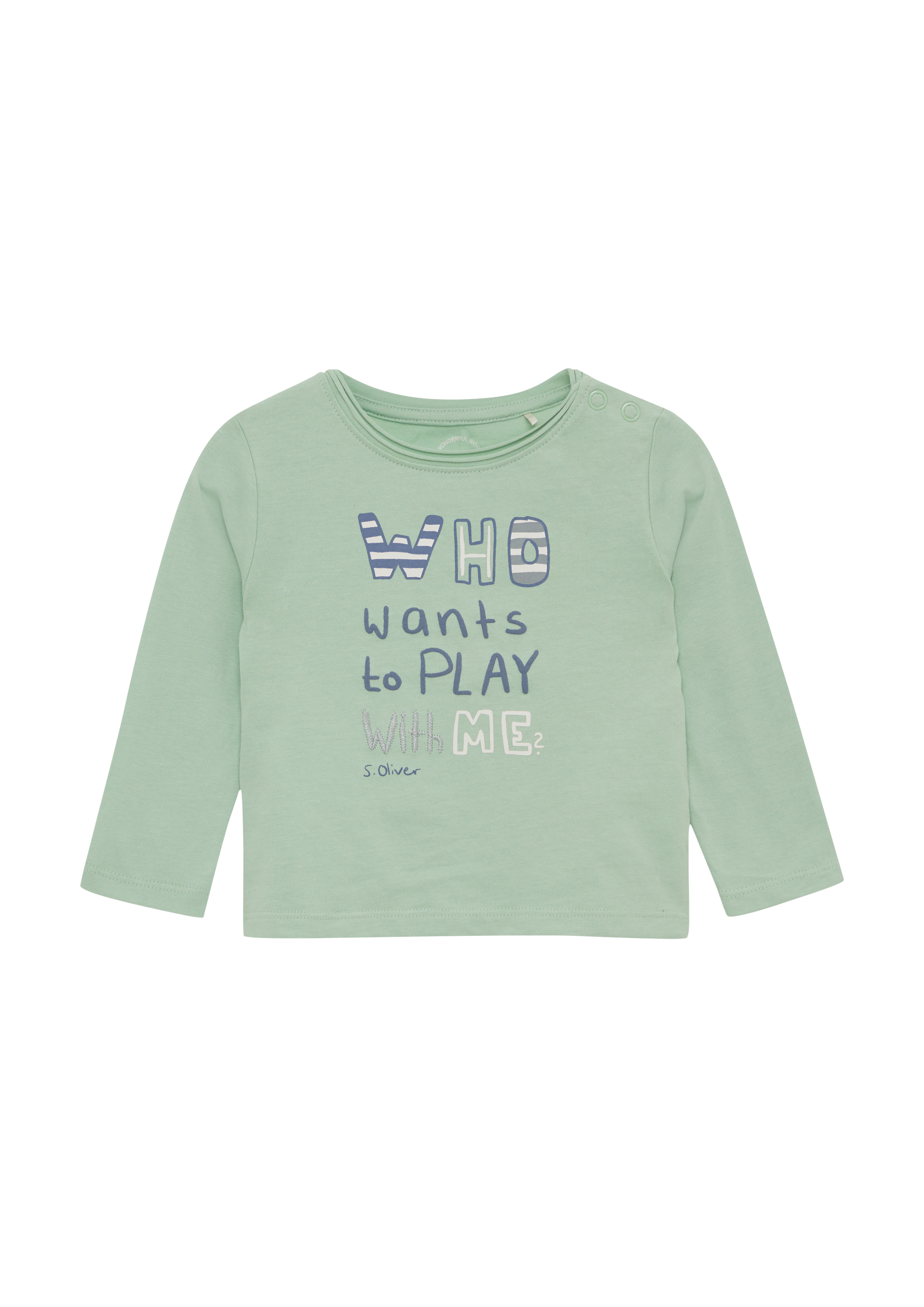s.Oliver - Jersey-Longsleeve mit Frontprint, Babys, grün