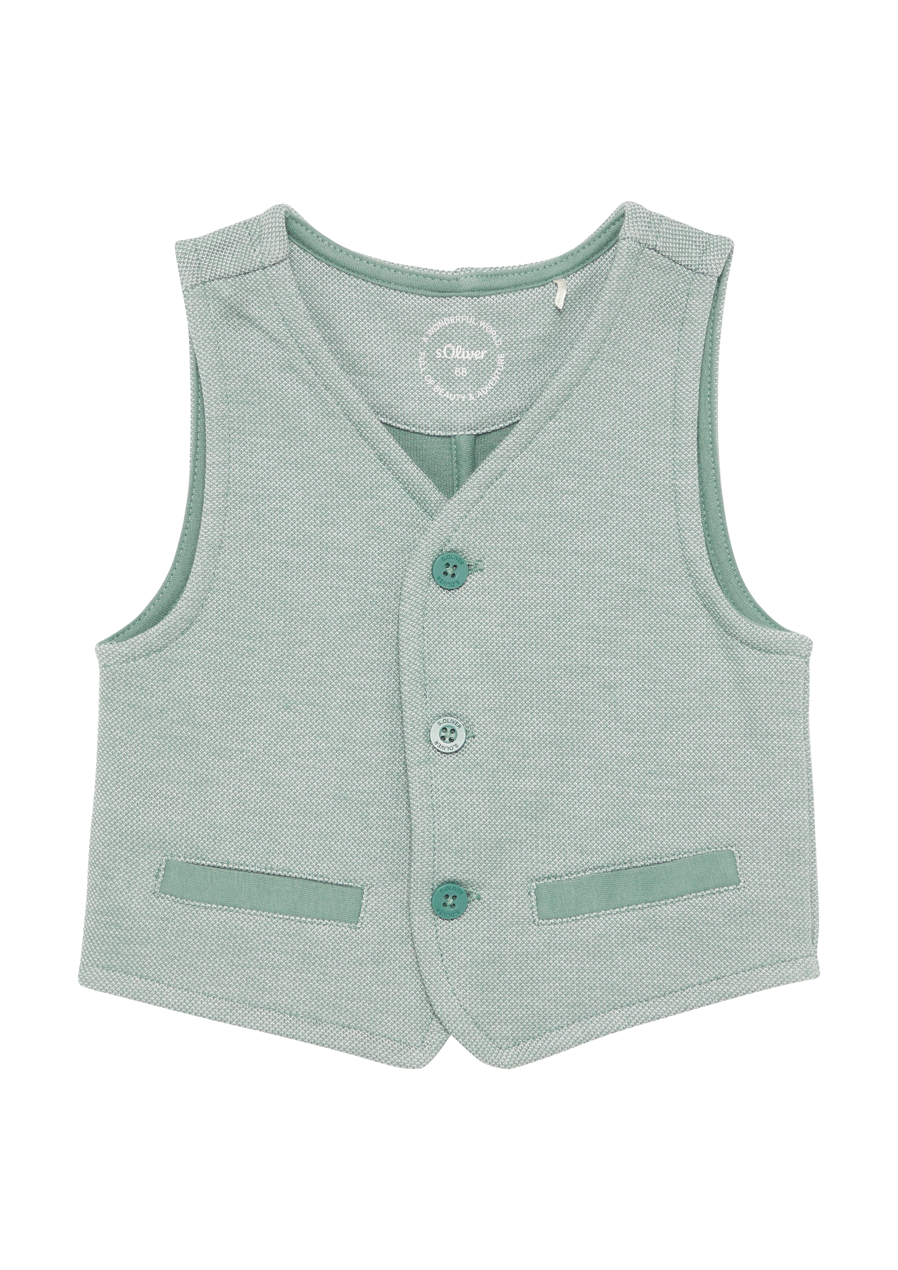 s.Oliver - Festive Weste aus strukturierter Sweatware, Babys, türkis