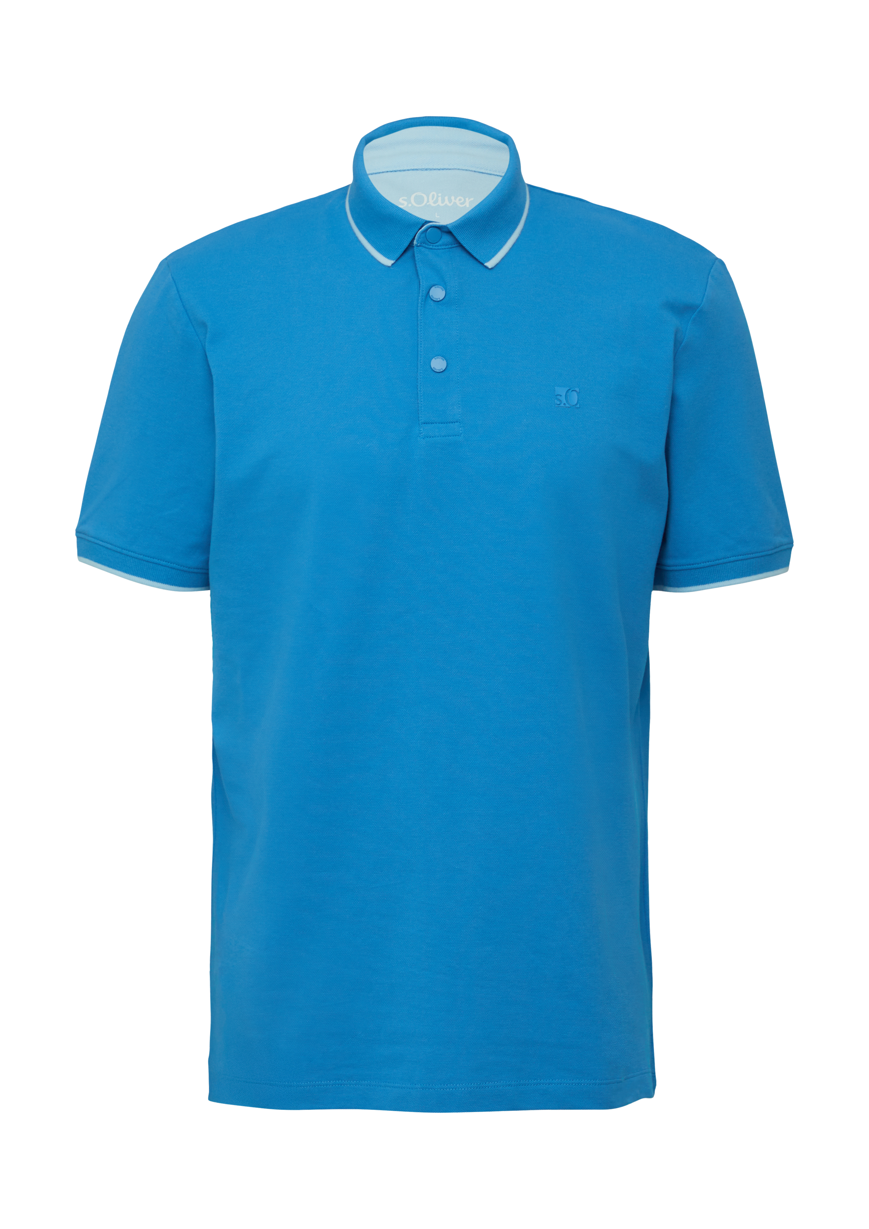 Sportief piqué poloshirt met contrasterende details