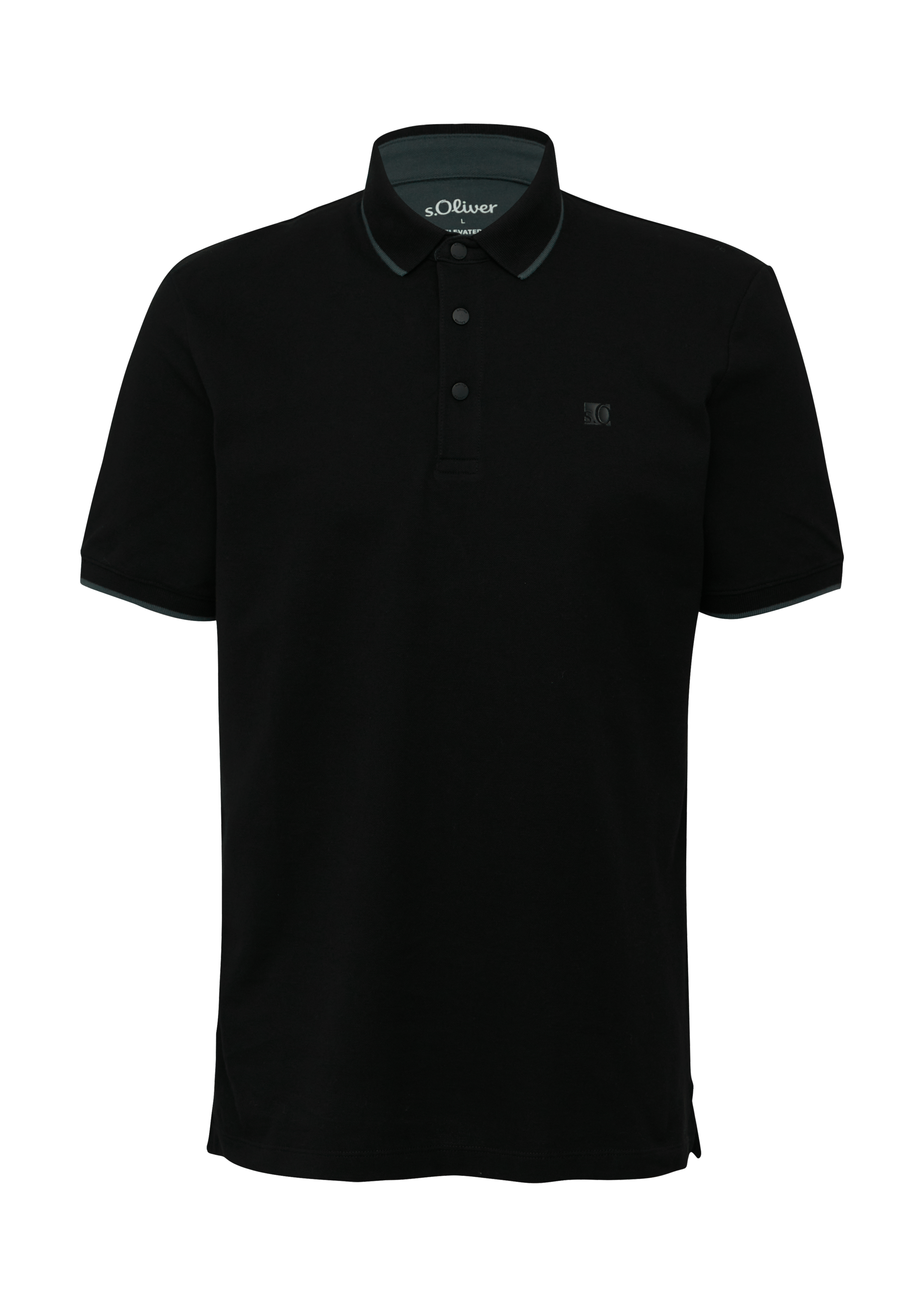 Sportief piqué poloshirt met contrasterende details