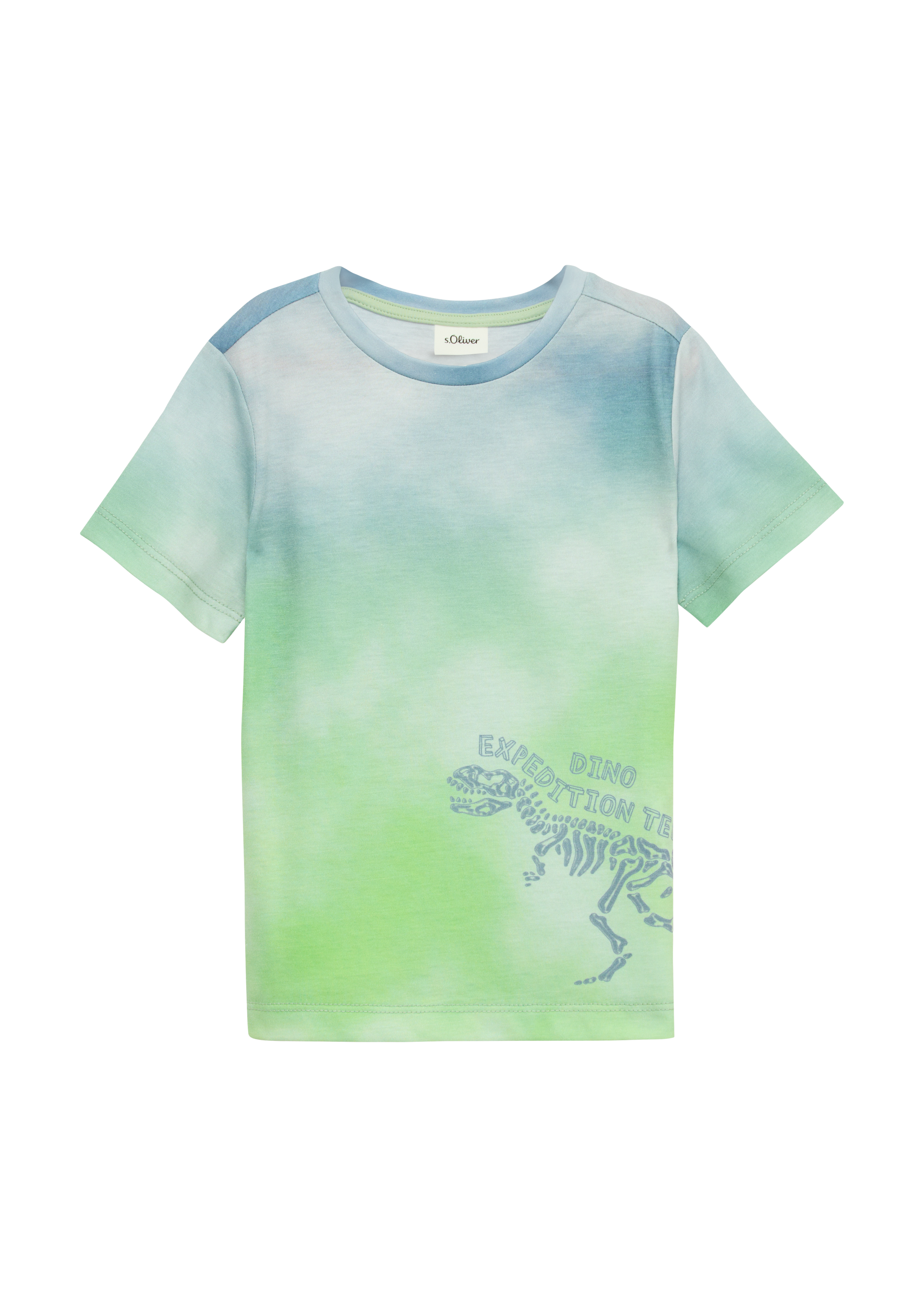 s.Oliver - T-Shirt aus Jersey mit All-over-Print, Kinder, blau|mehrfarbig