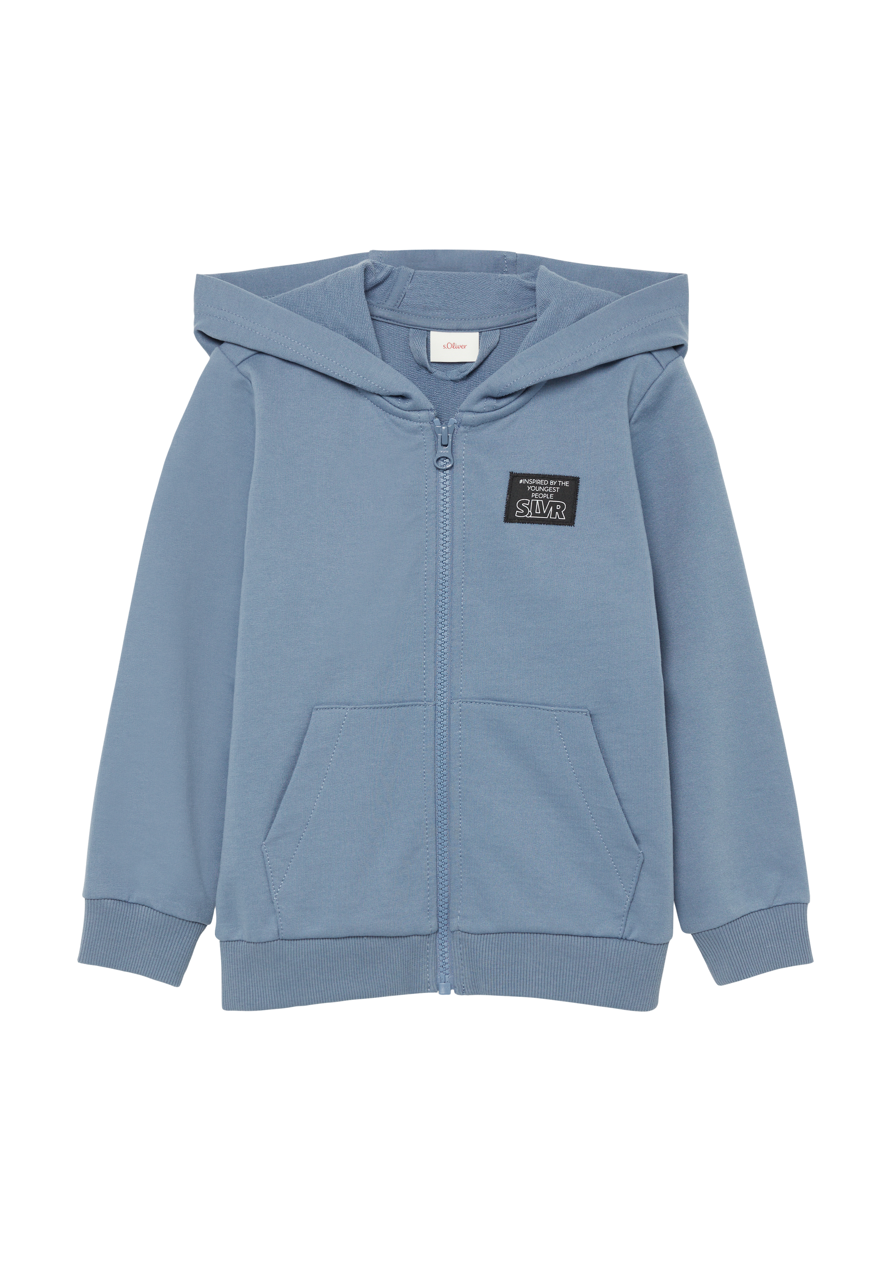 s.Oliver - Sweatshirt-Jacke mit Kapuze und Kängurutasche, Kinder, blau