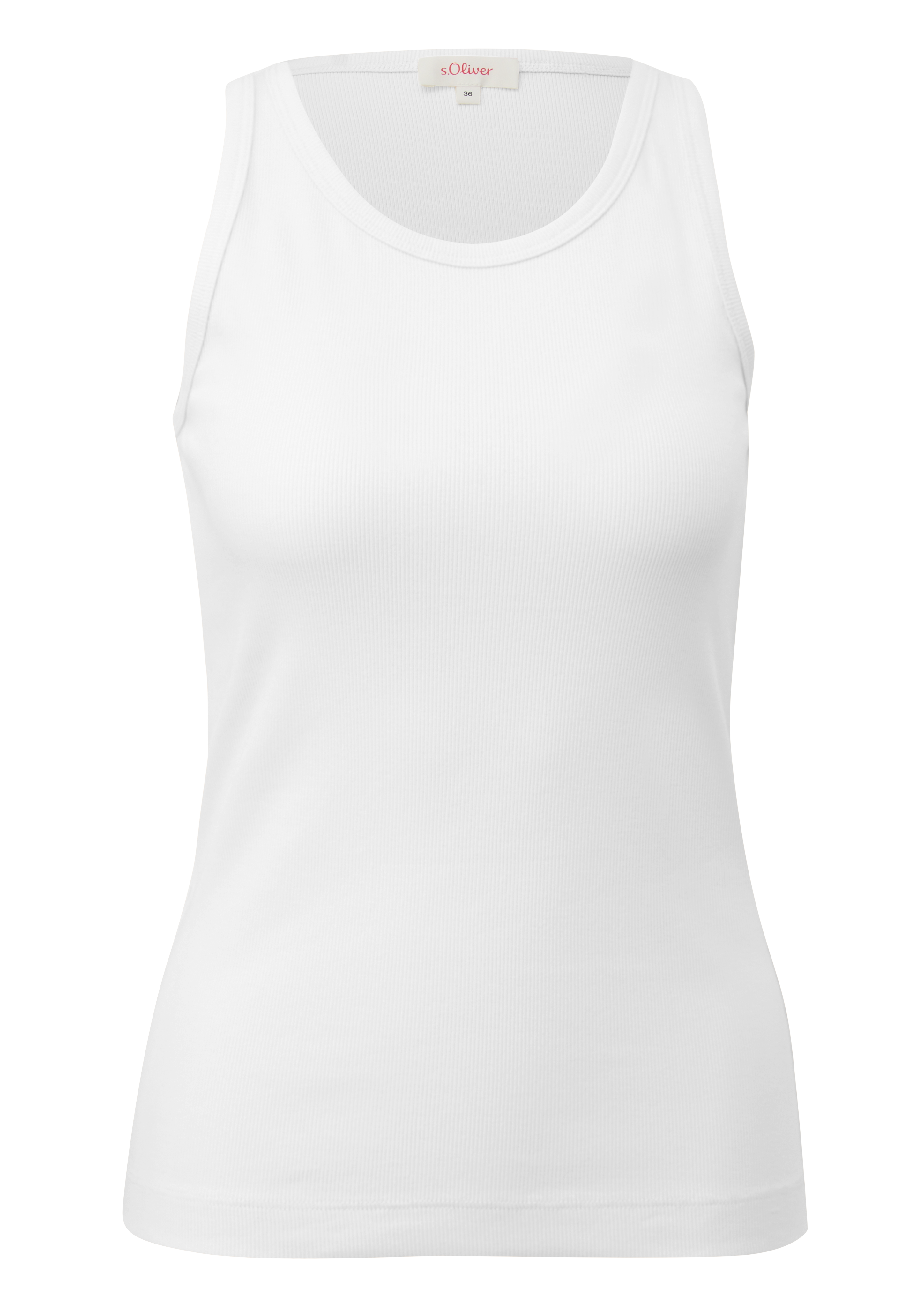 Slim fit top met ribstructuur