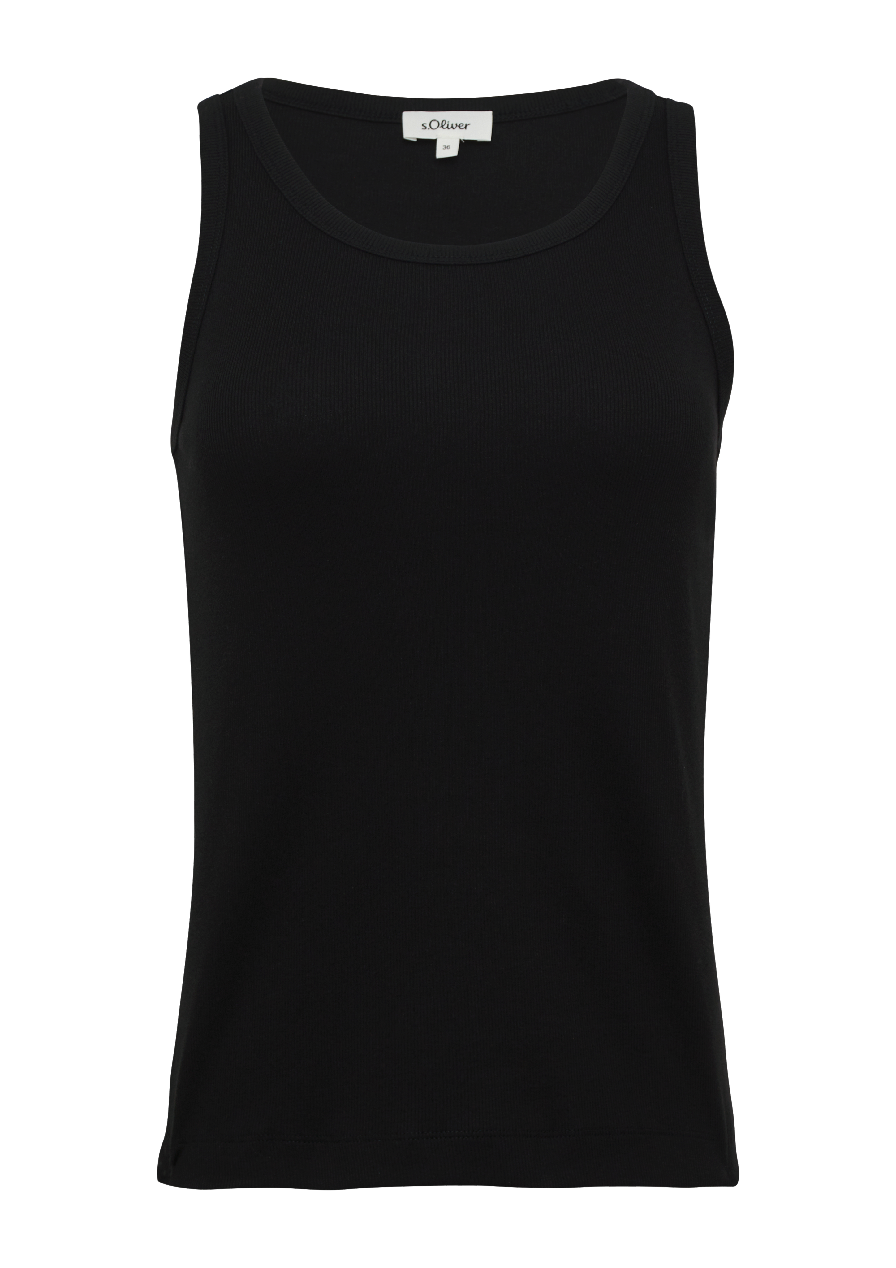 Slim fit top met ribstructuur