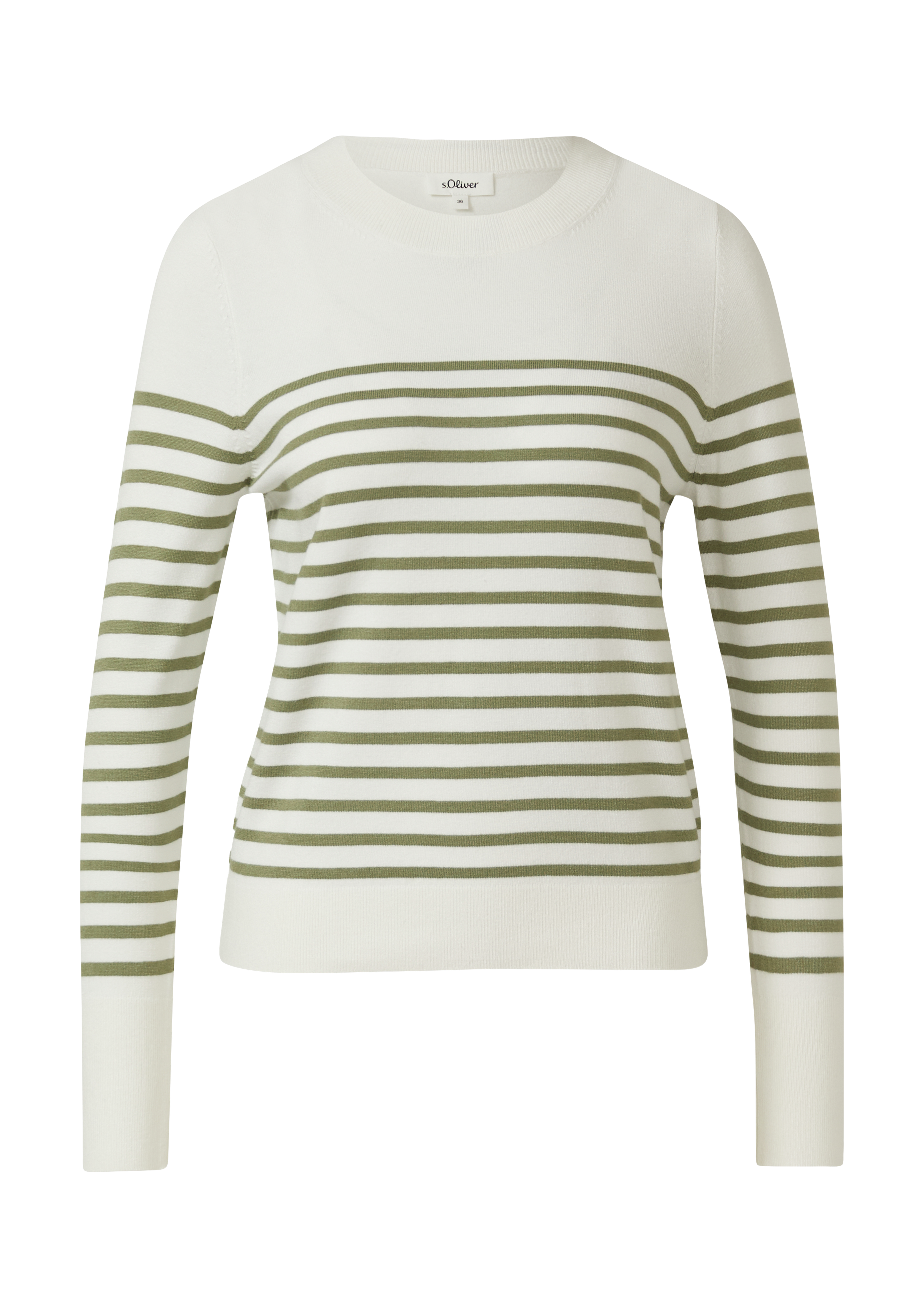 Gestreifter Pullover aus Viskosemix