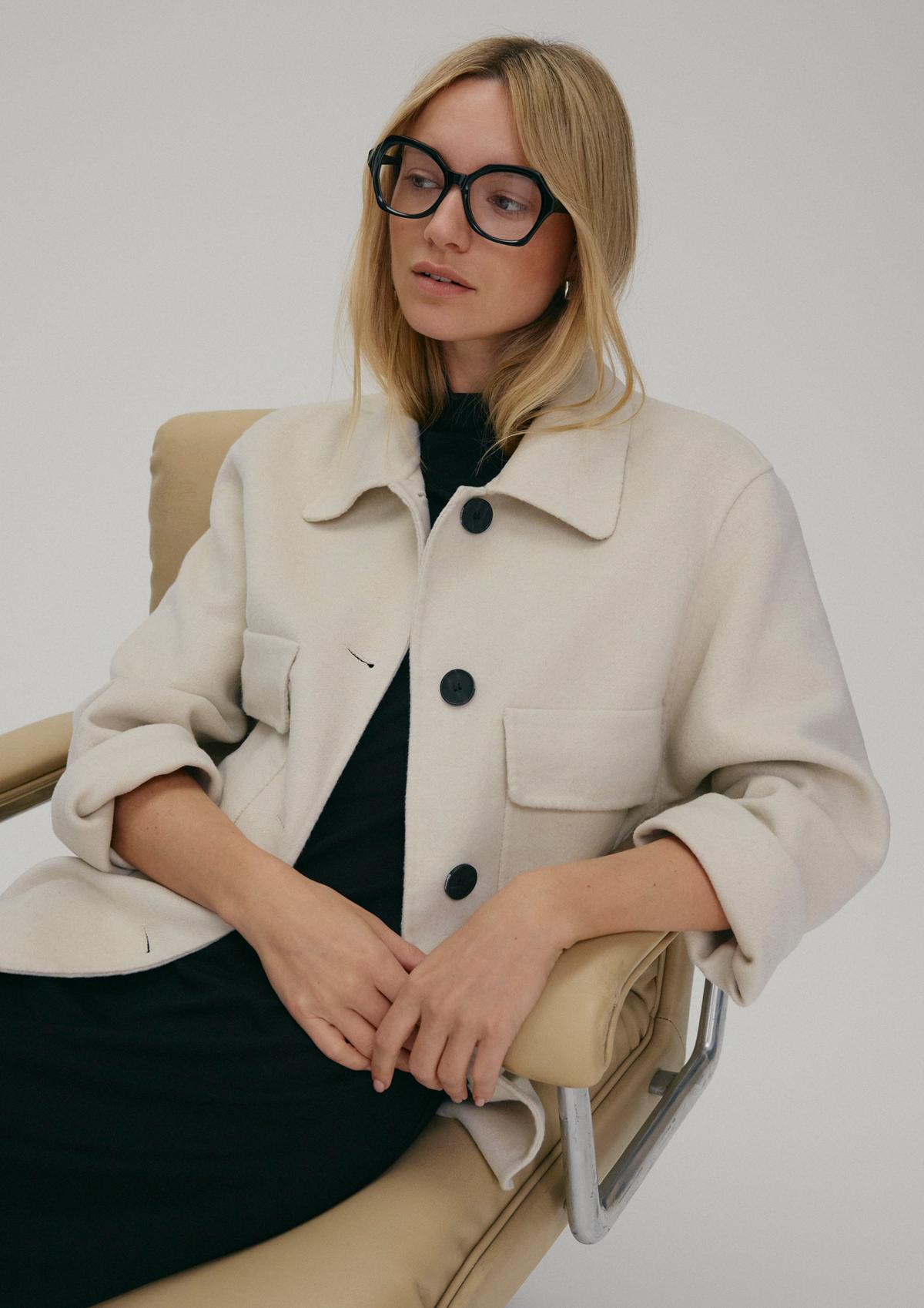 GOBELIN-STYLE JACQUARD SHIRT JACKET WITH FRINGE HEM DESIGN
