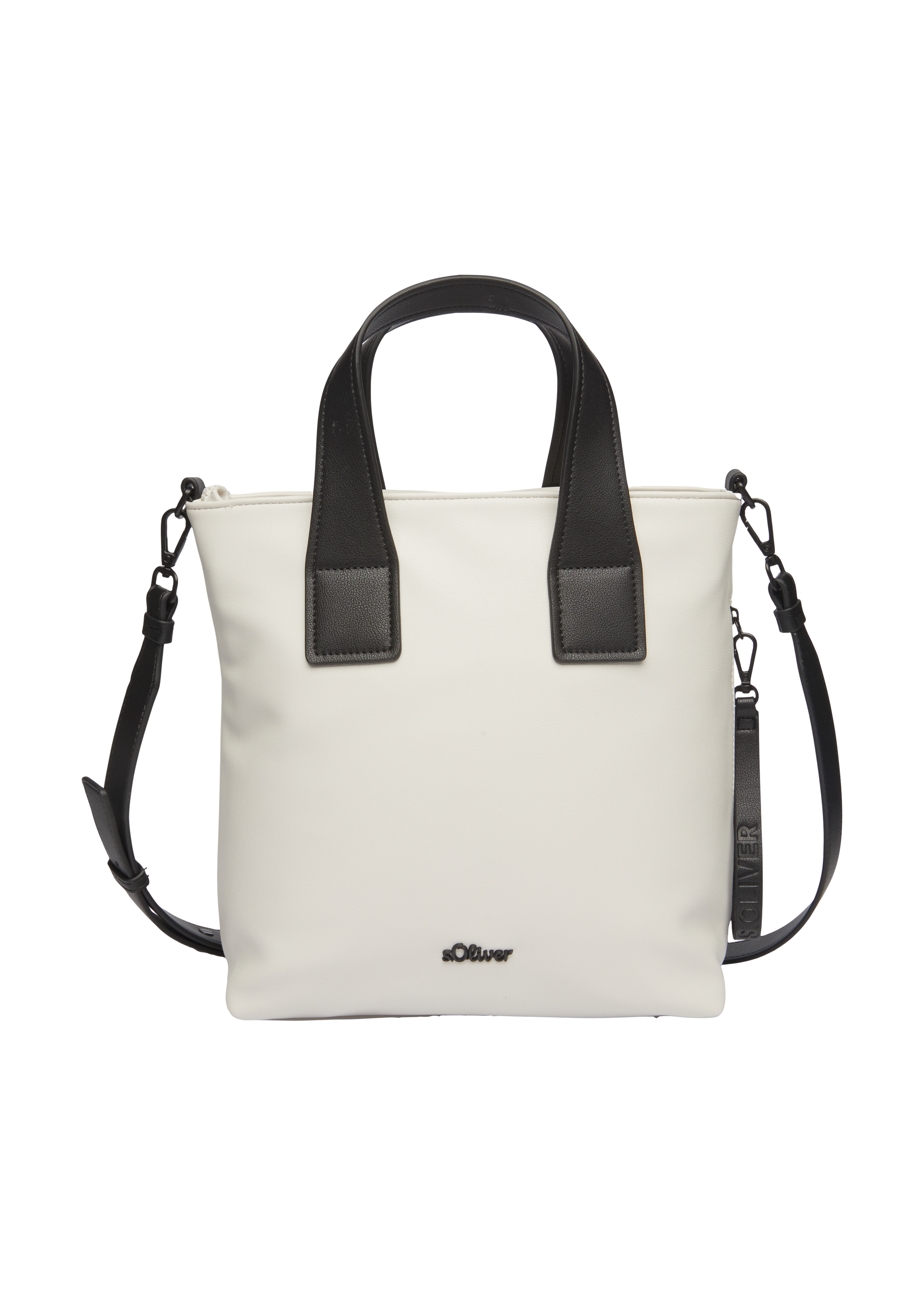 s.Oliver - Lässiger Shopper mit abnehmbaren Riemen und Kurztragehenkel, Damen, Beige
