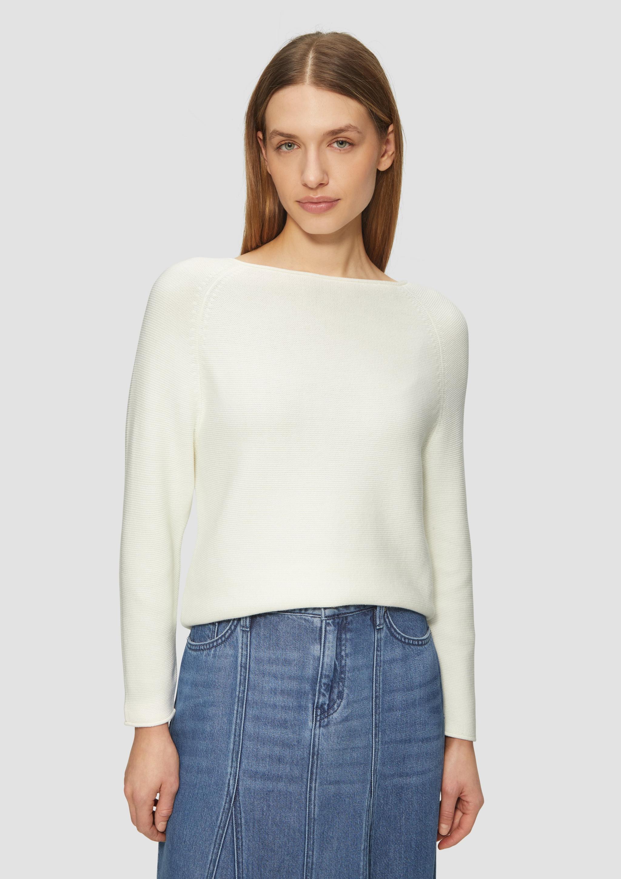 Women Knitted pullover in cream by s.Oliver
