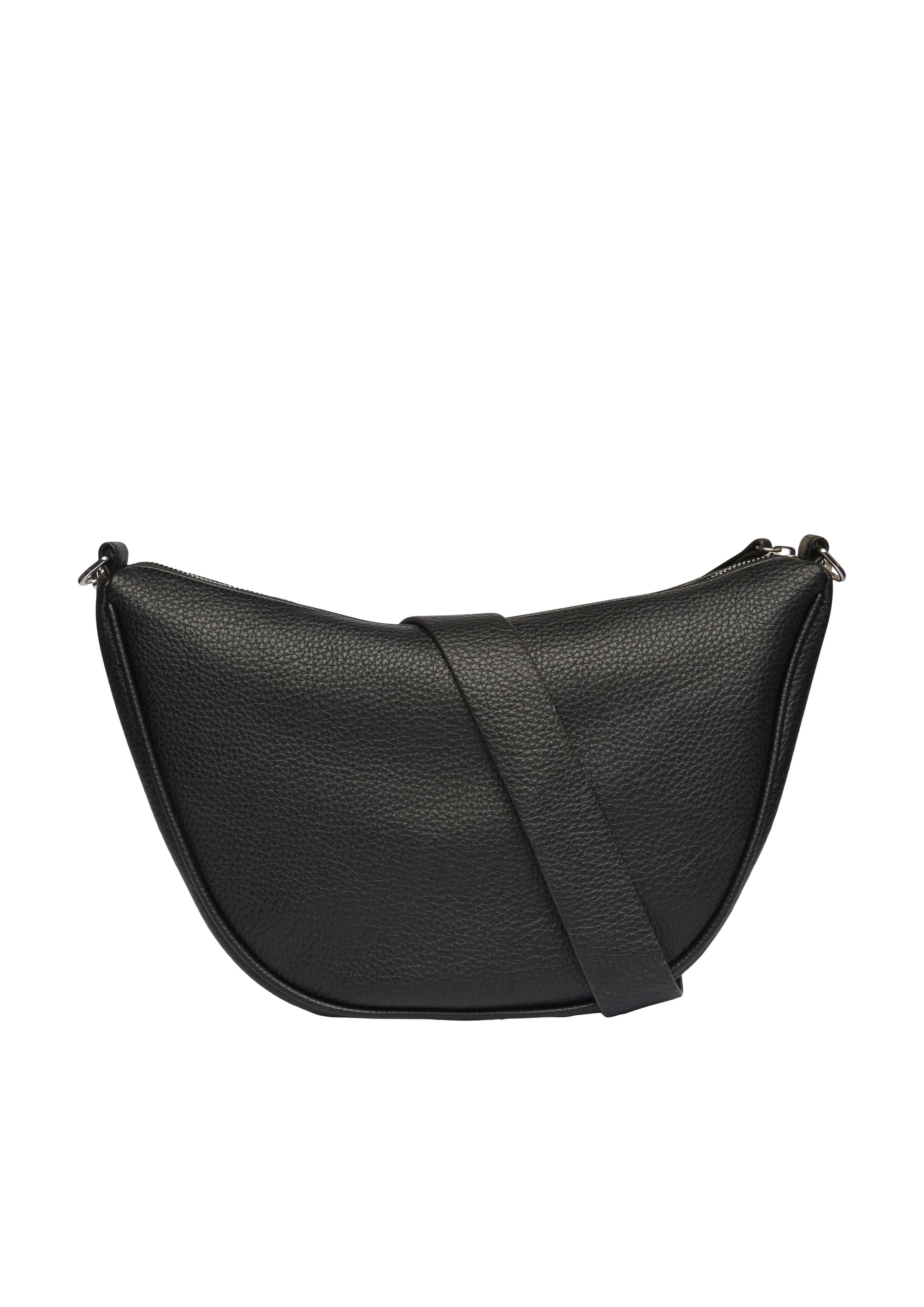 s.Oliver - Halfmoon Bag aus Lederimitat, Damen, schwarz