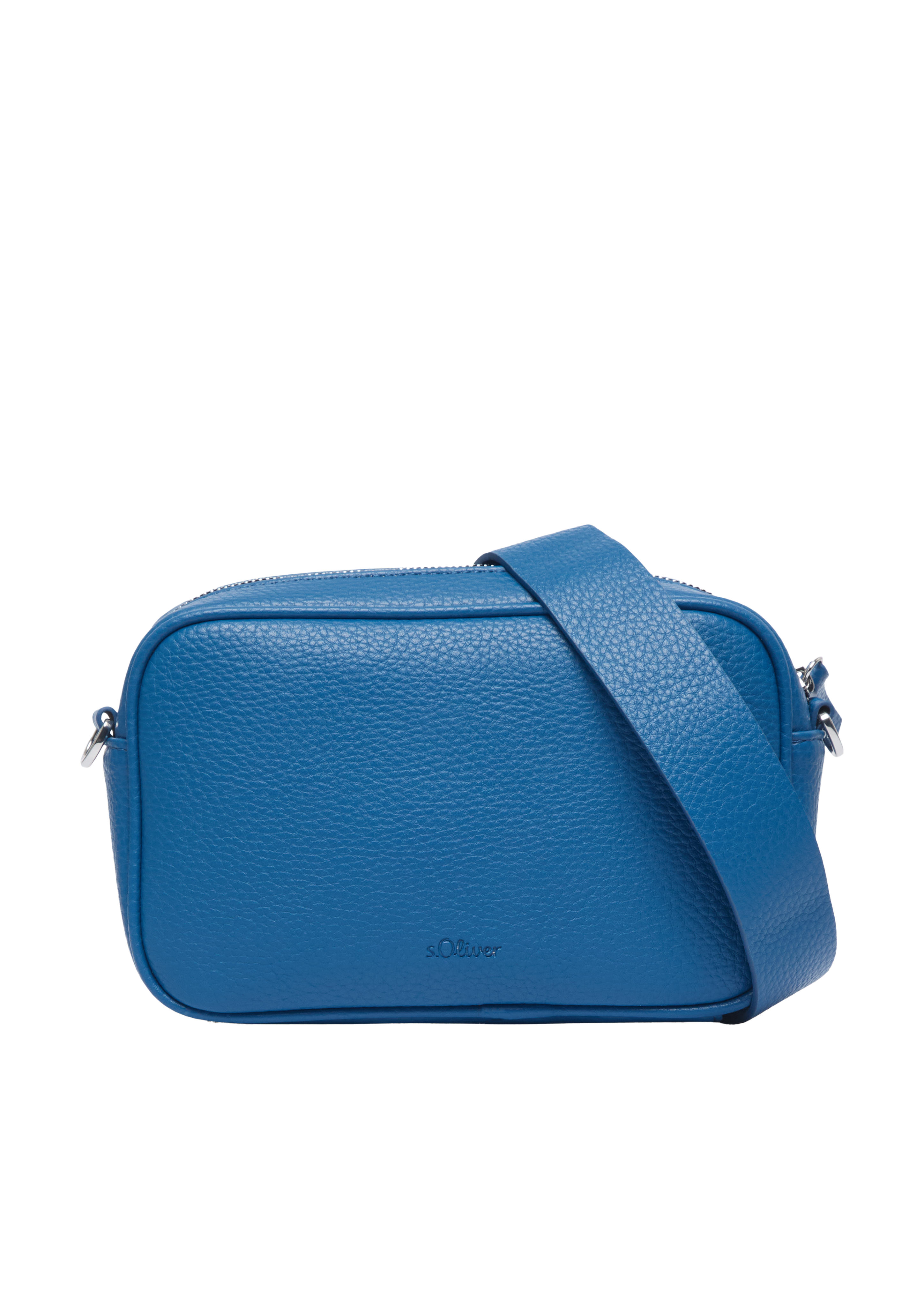 s.Oliver - Camera-Bag mit abnehmbarem Schultergurt und Paspel-Detail, Damen, blau