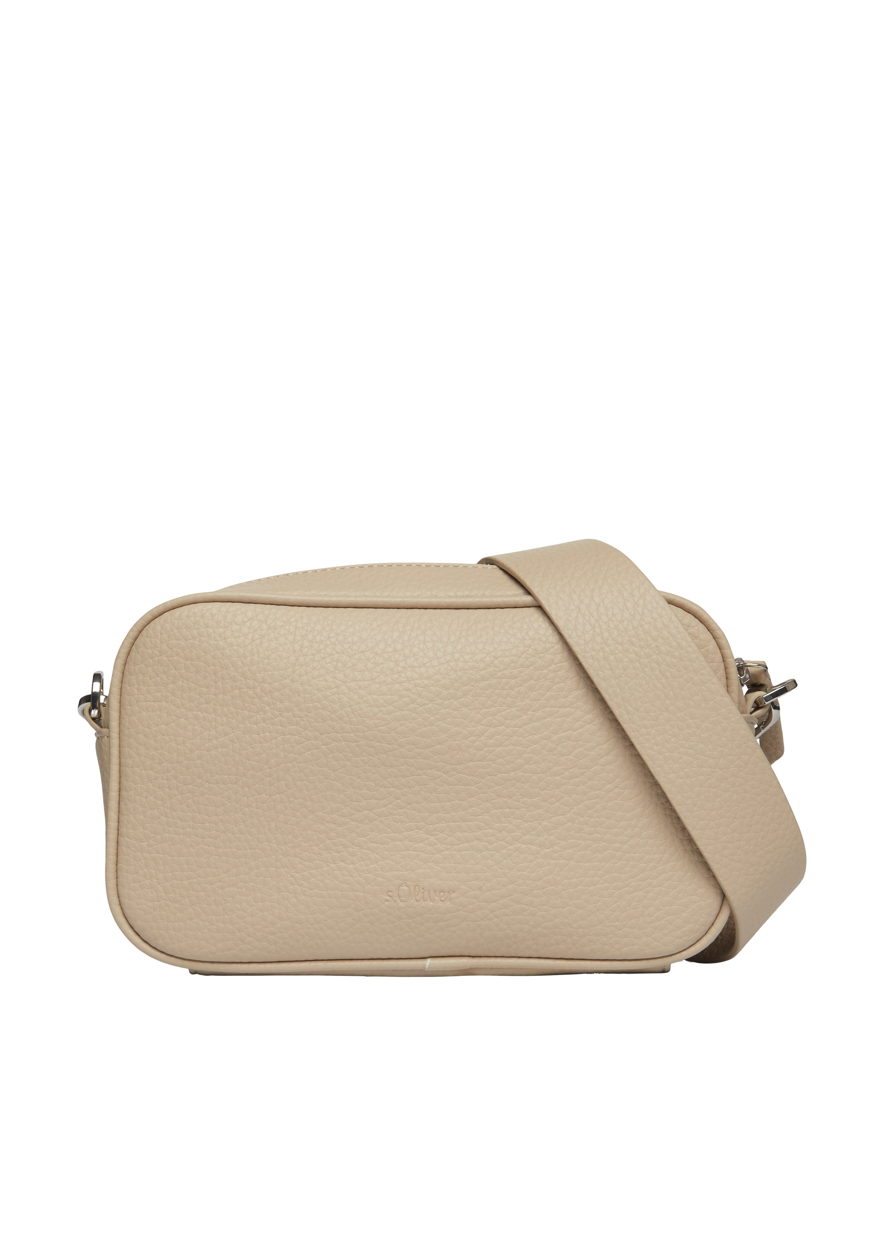 s.Oliver - Camera-Bag mit abnehmbarem Schultergurt und Paspel-Detail, Damen, Beige