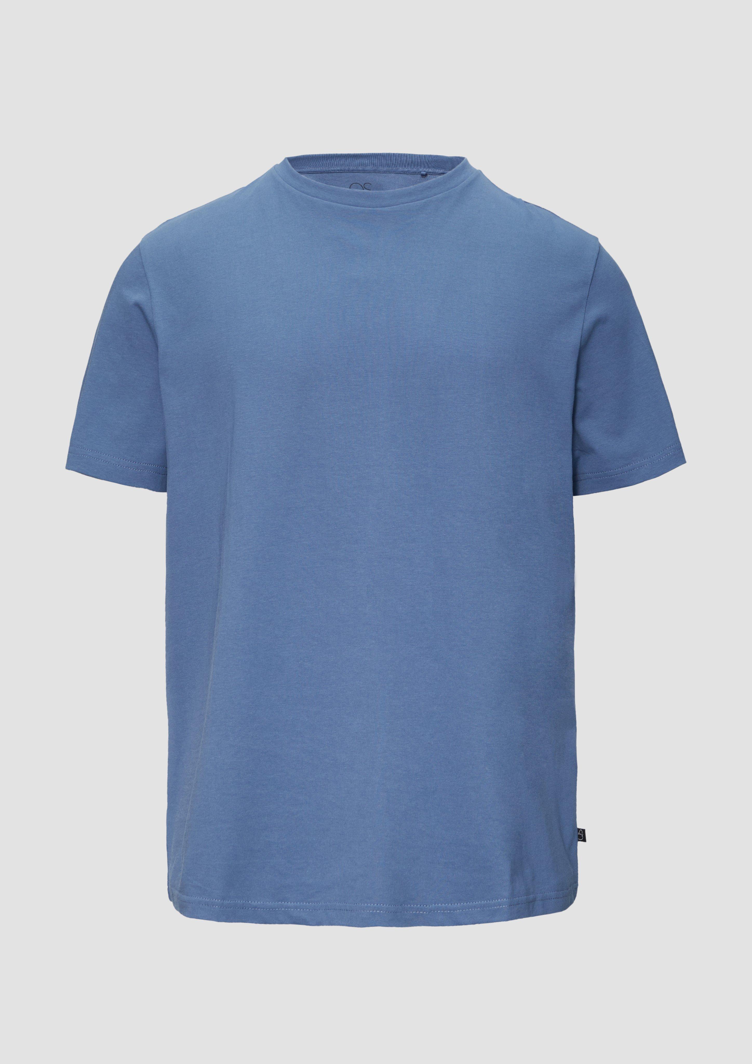 QS - Basic T-Shirt, Herren, blau