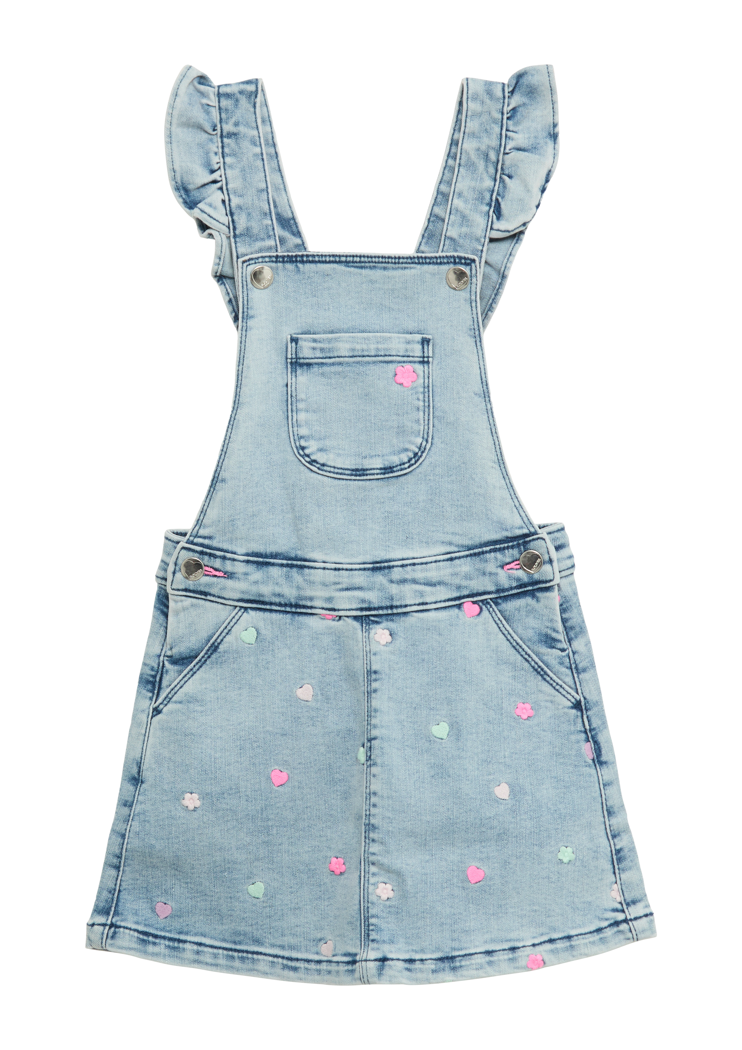 s.Oliver - Latzrock aus Denim mit Stickerei, Kinder, blau