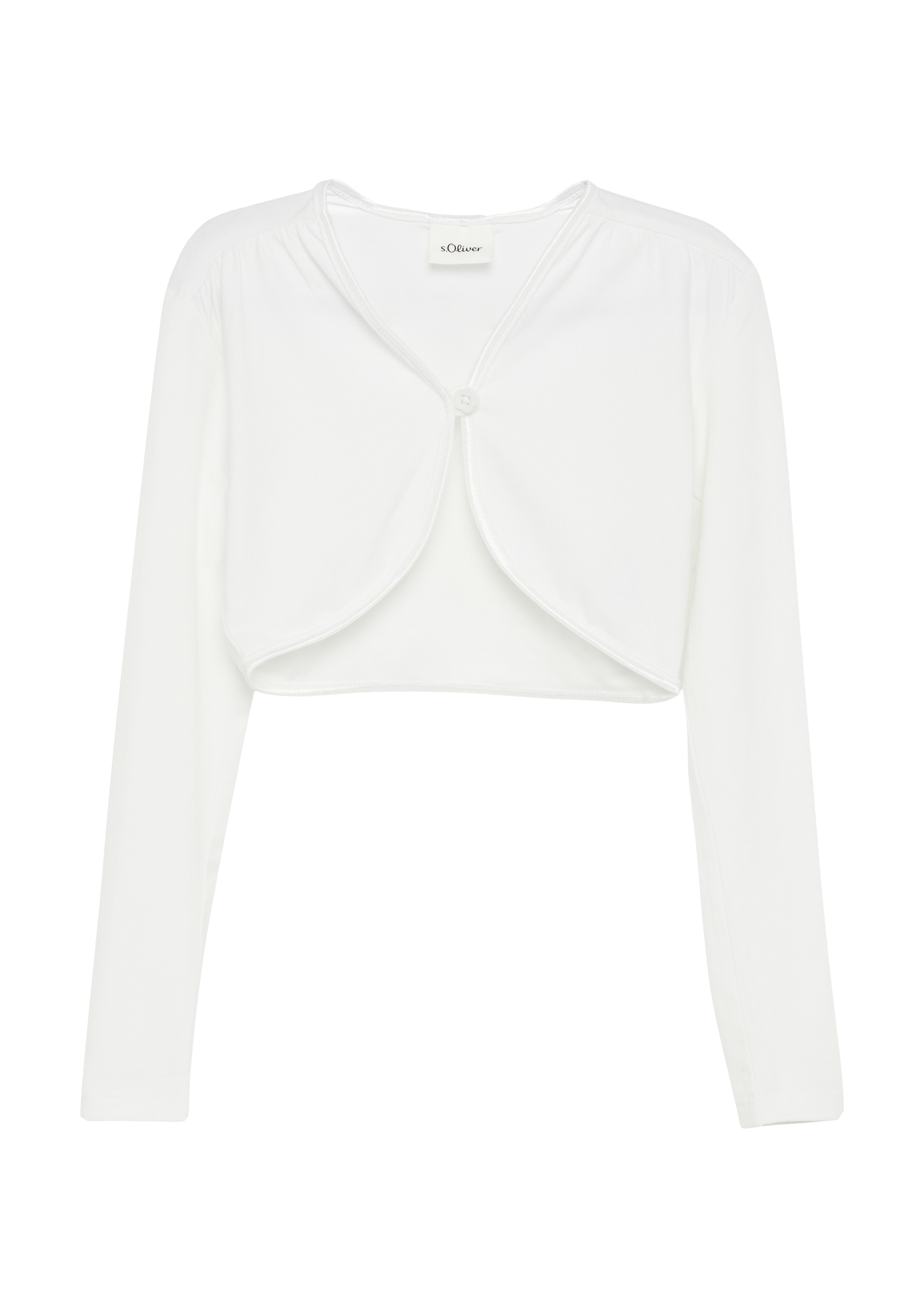 s.Oliver - Festlicher Bolero mit Blumenknopf, Kinder, weiß