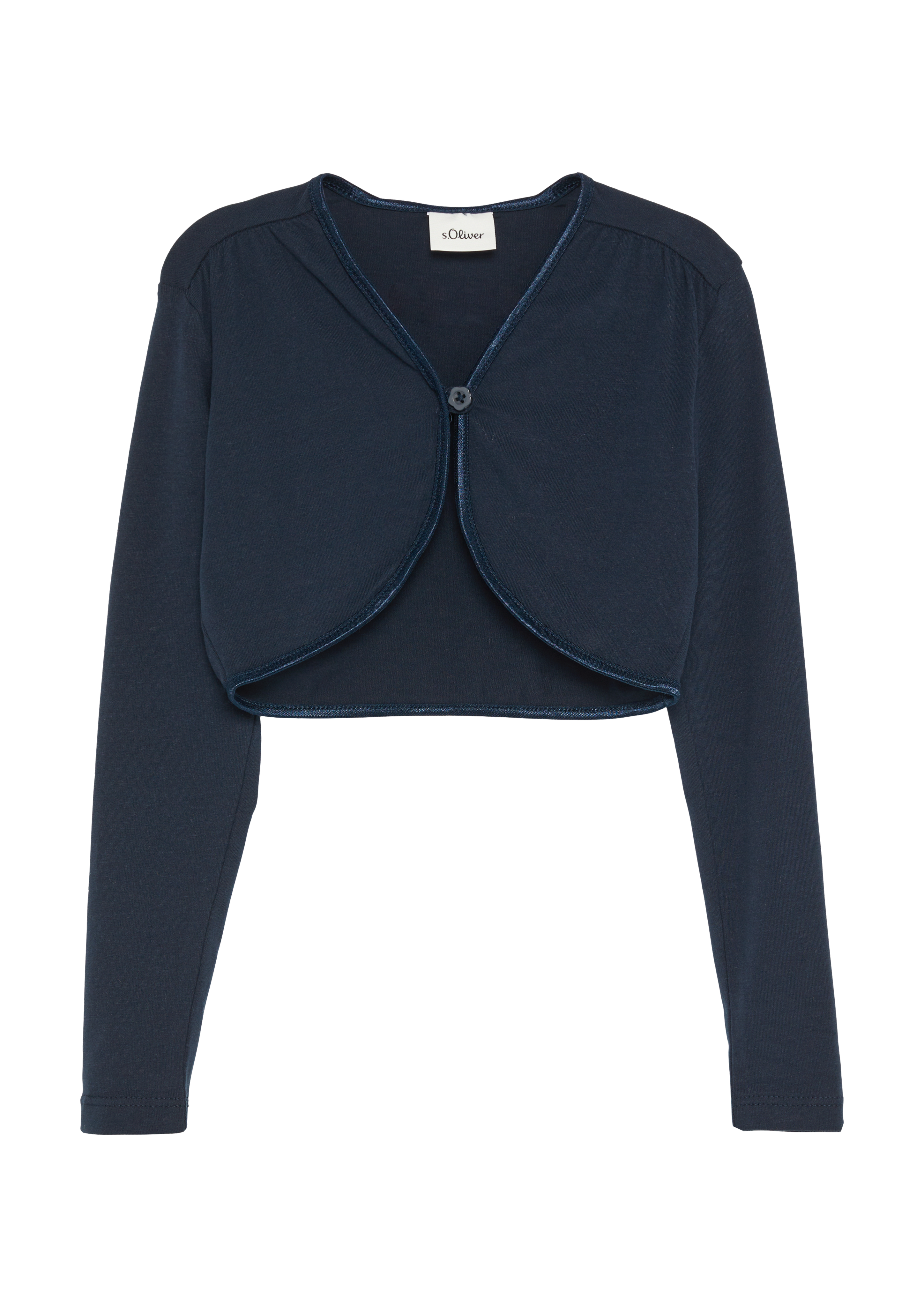 Thumbnail - s.Oliver - Festlicher Bolero mit Blumenknopf, Kinder, blau