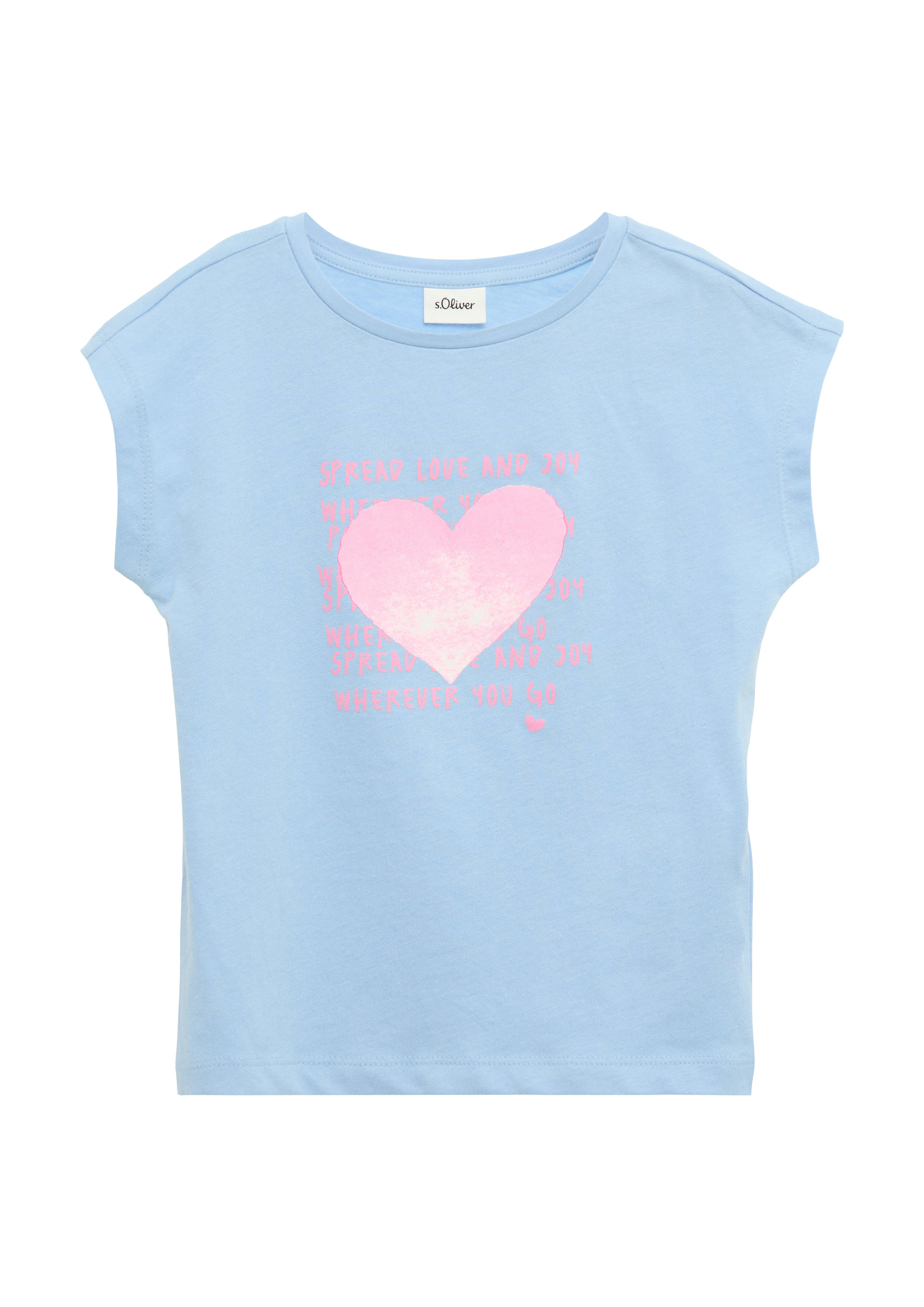 s.Oliver - Jerseyshirt in V-Shape, Kinder, blau