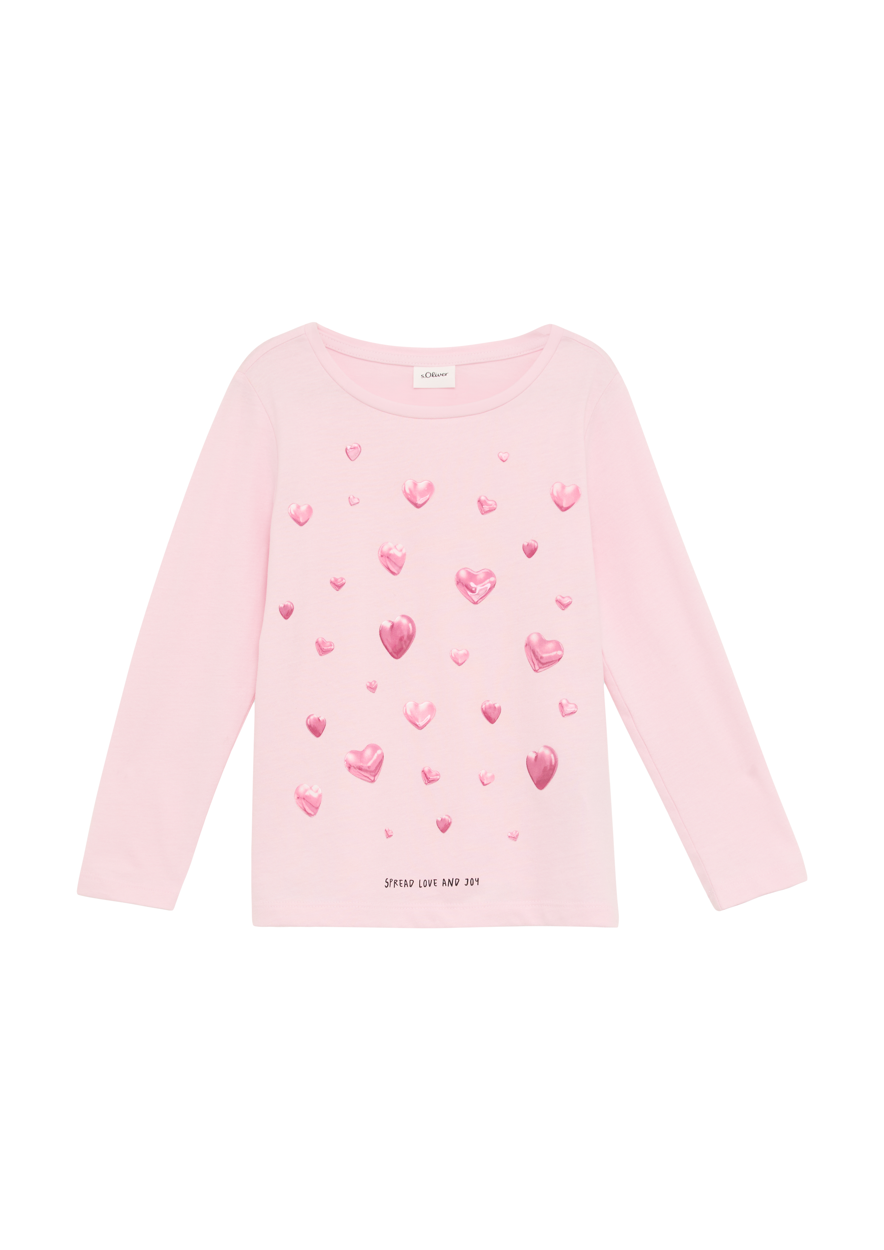 s.Oliver - Jersey-Longsleeve mit Silicon-Print, Kinder, Rosa