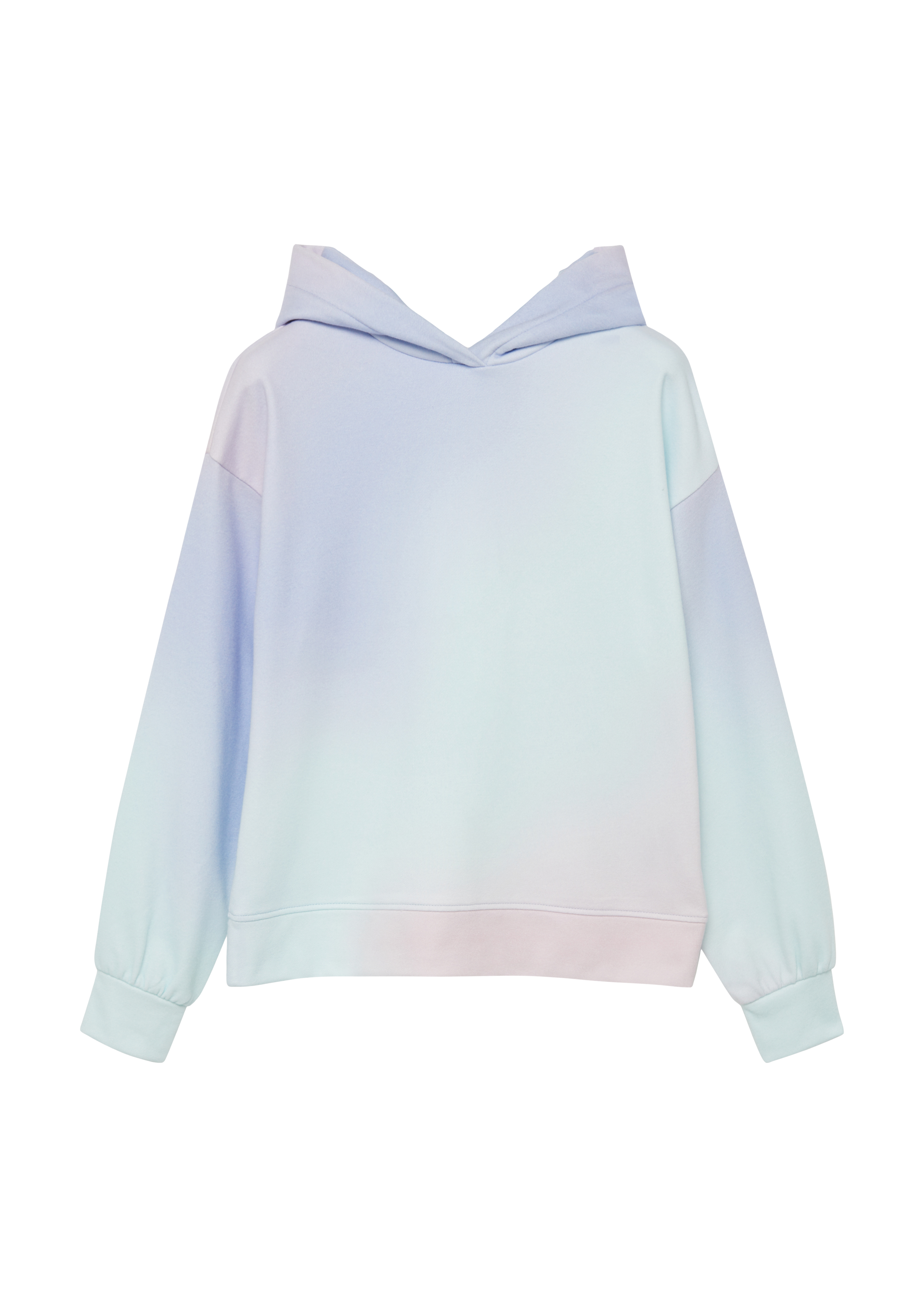 s.Oliver - Kapuzen-Sweatshirt aus Baumwollmix mit Farbverlauf, Mädchen, blau