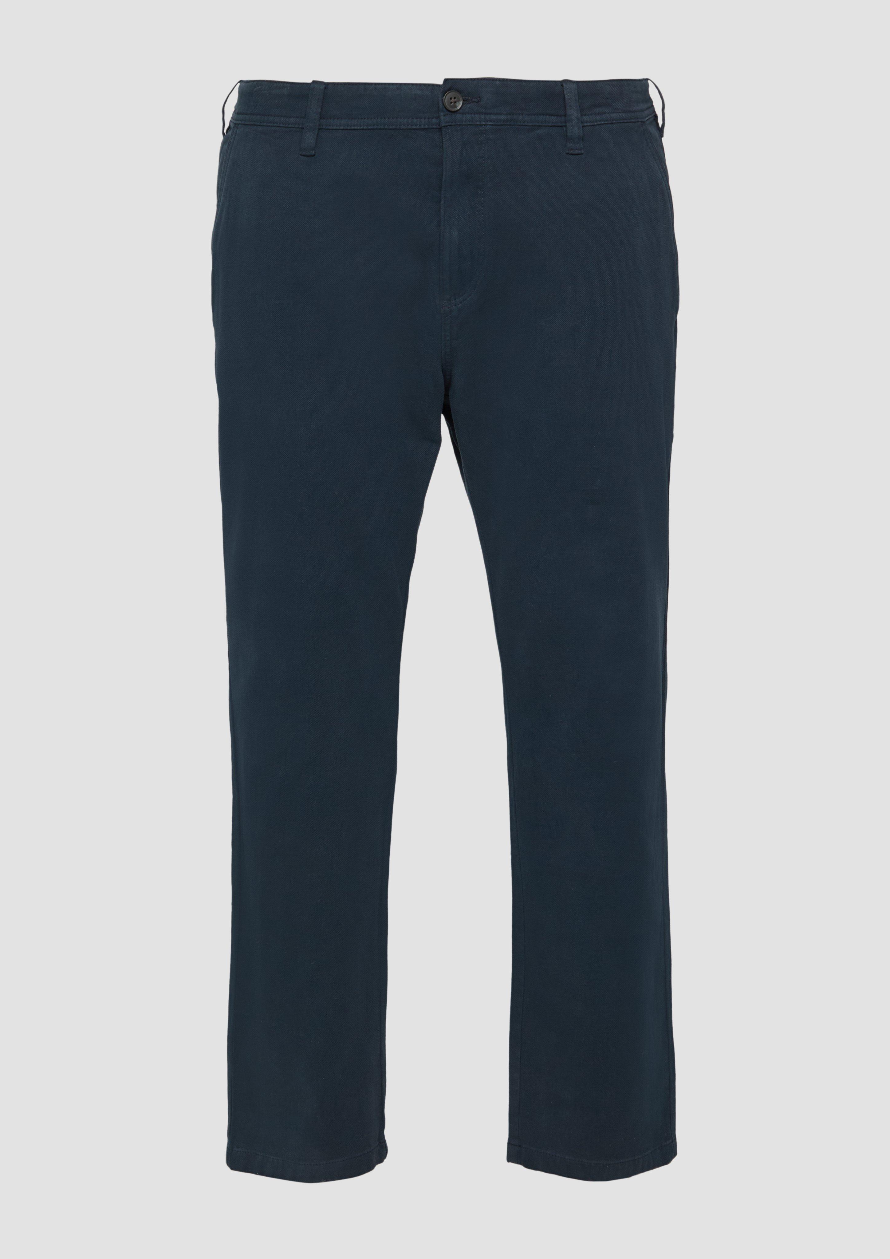 s.Oliver - Regular Fit: Strukturierte Chino aus Baumwollstretch, Herren, blau