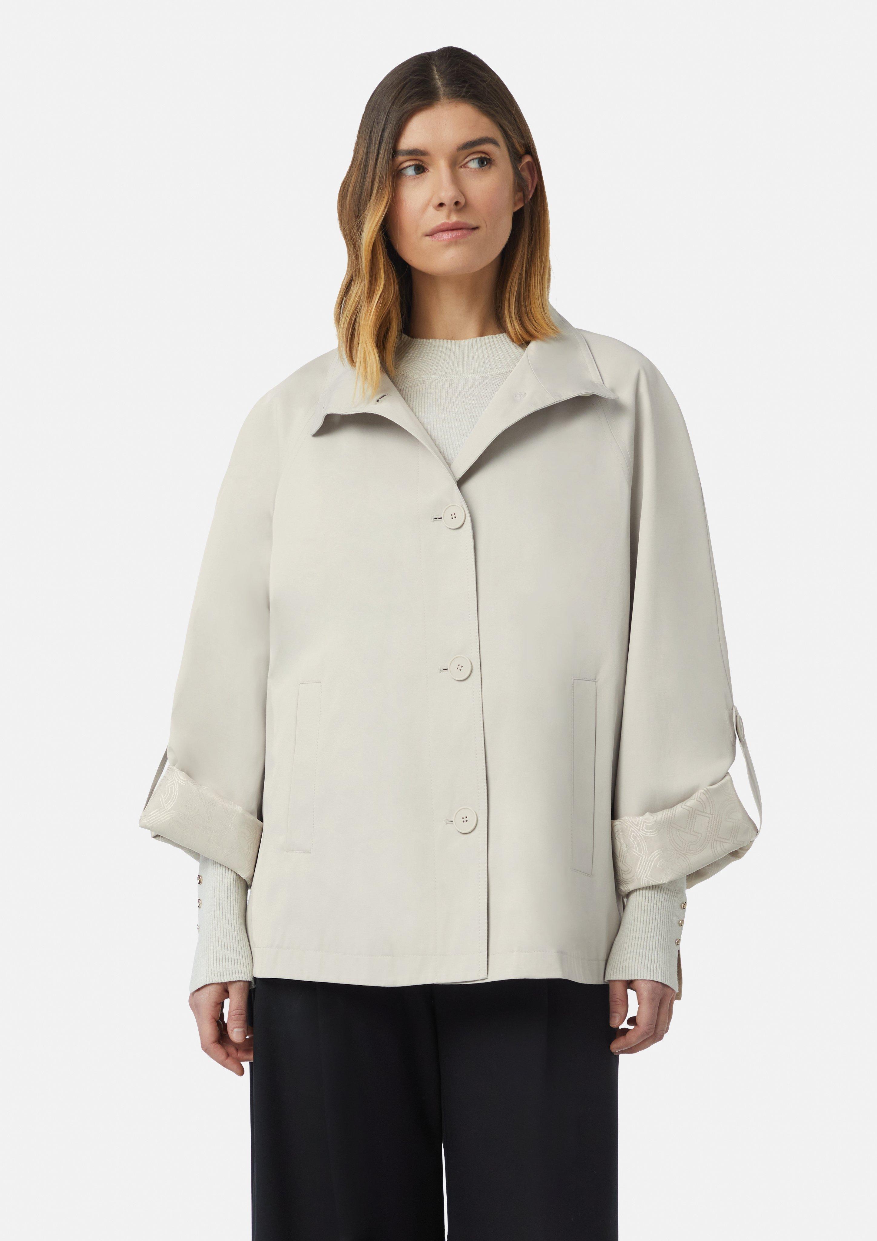 A-shape jacket with turn-up sleeves - light beige | Comma A-shape jacket with turn-up sleeves - light beige | Comma