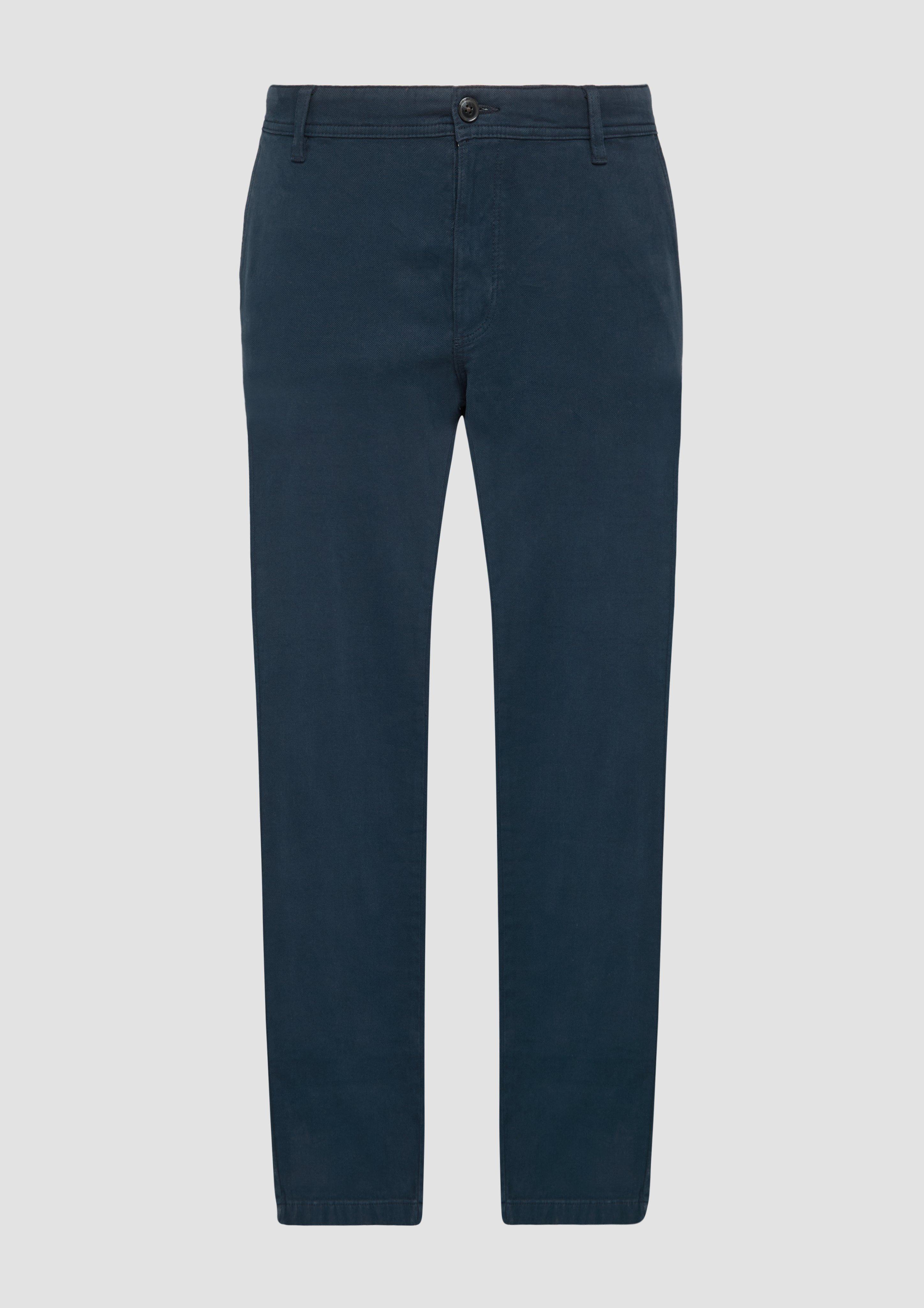 s.Oliver - Regular Fit: Strukturierte Chino aus Baumwollstretch, Herren, blau