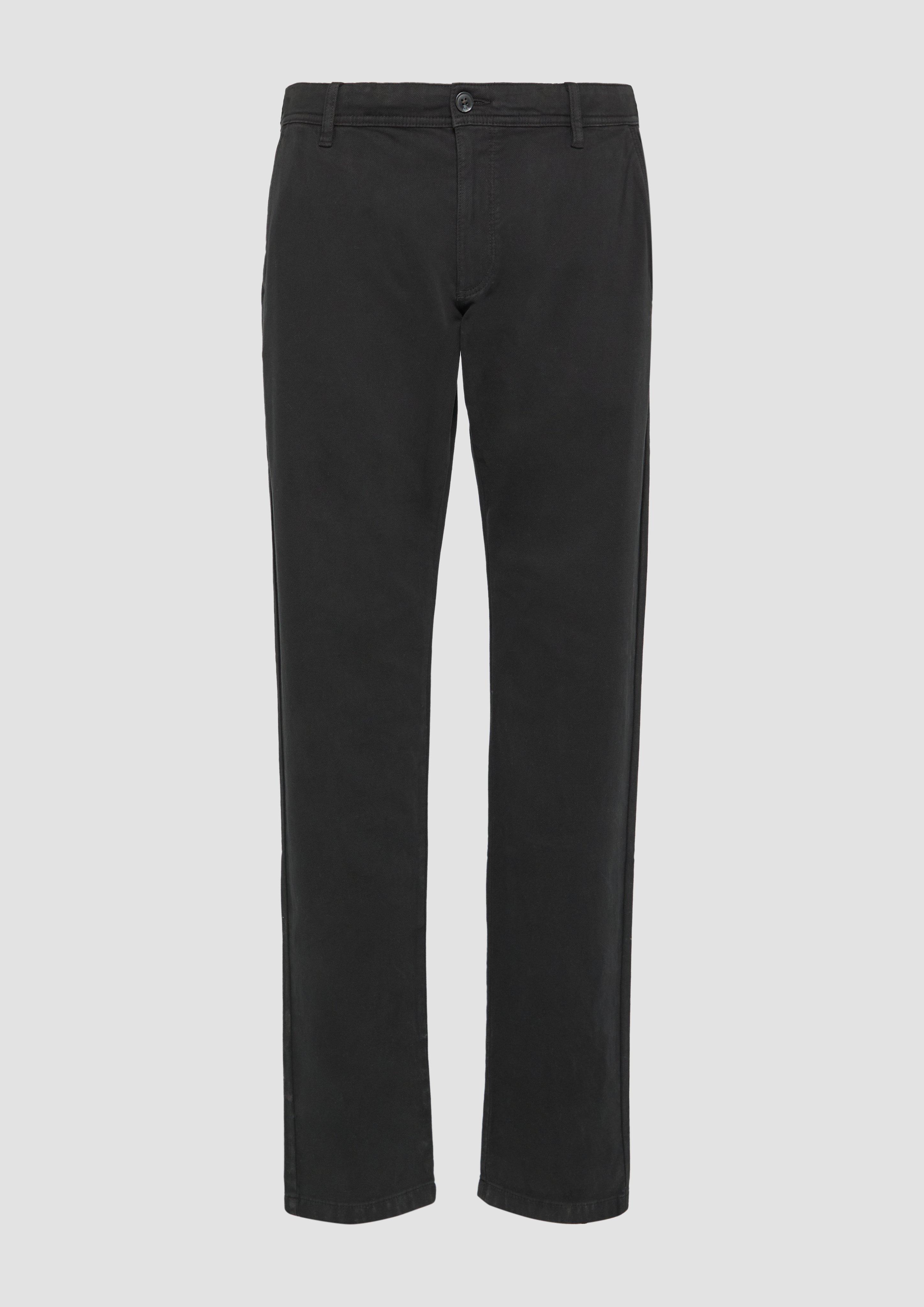 s.Oliver - Regular Fit: Strukturierte Chino aus Baumwollstretch, Herren, schwarz