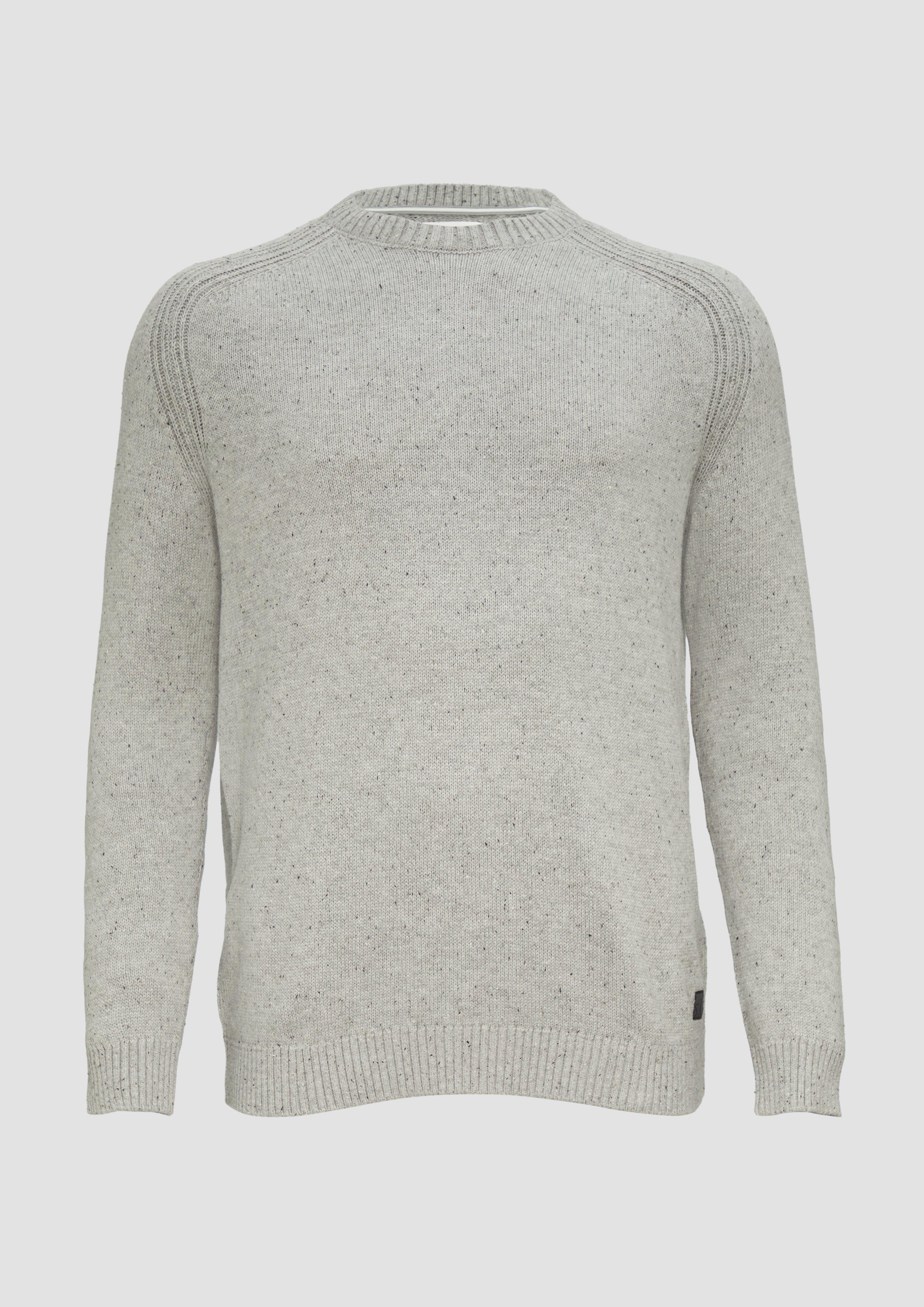 s.Oliver - Crew-Neck-Pullover mit Farbeffekt, Herren, grau