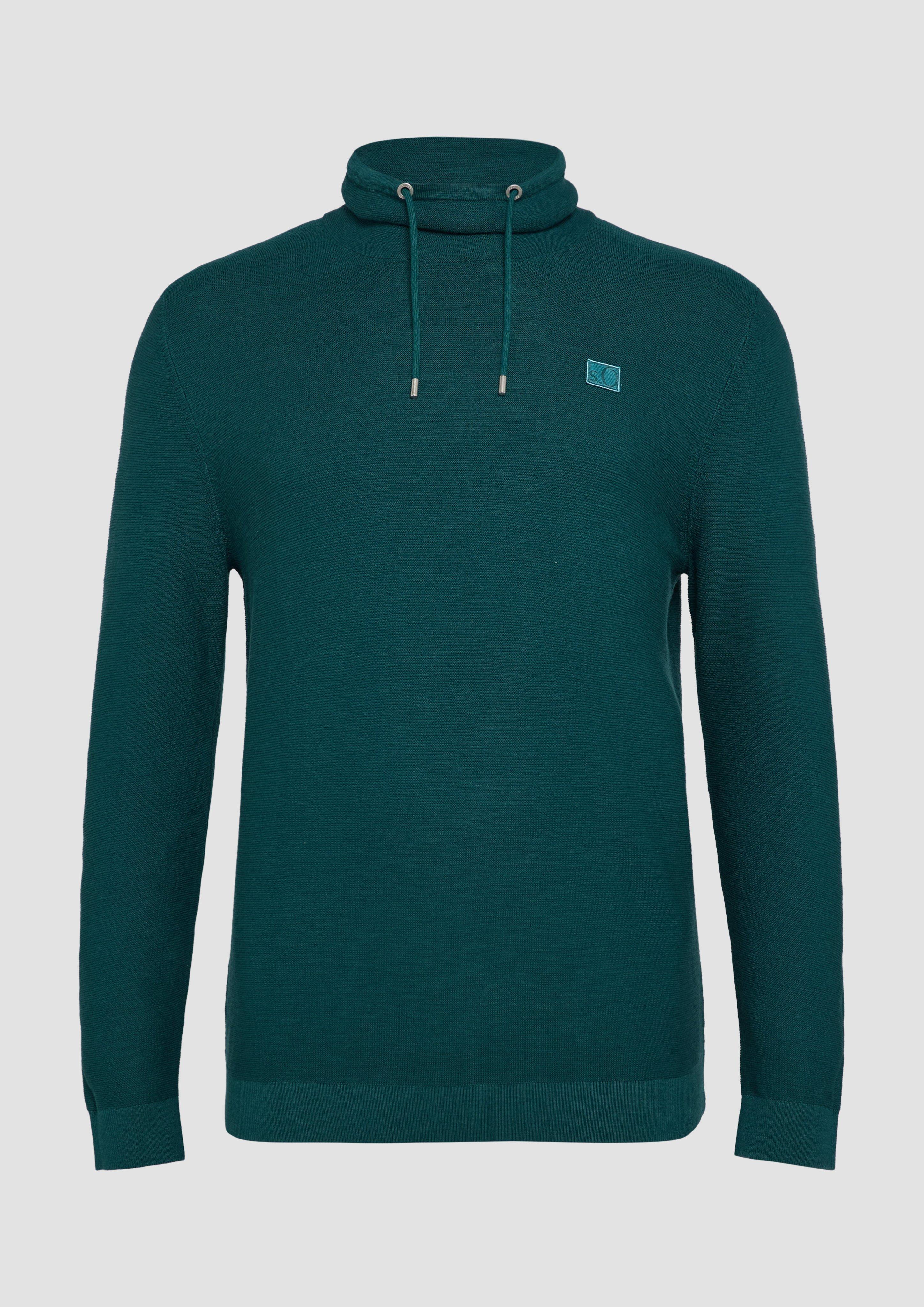 s.Oliver - Strickpullover mit Schalkragen, Herren, Blau