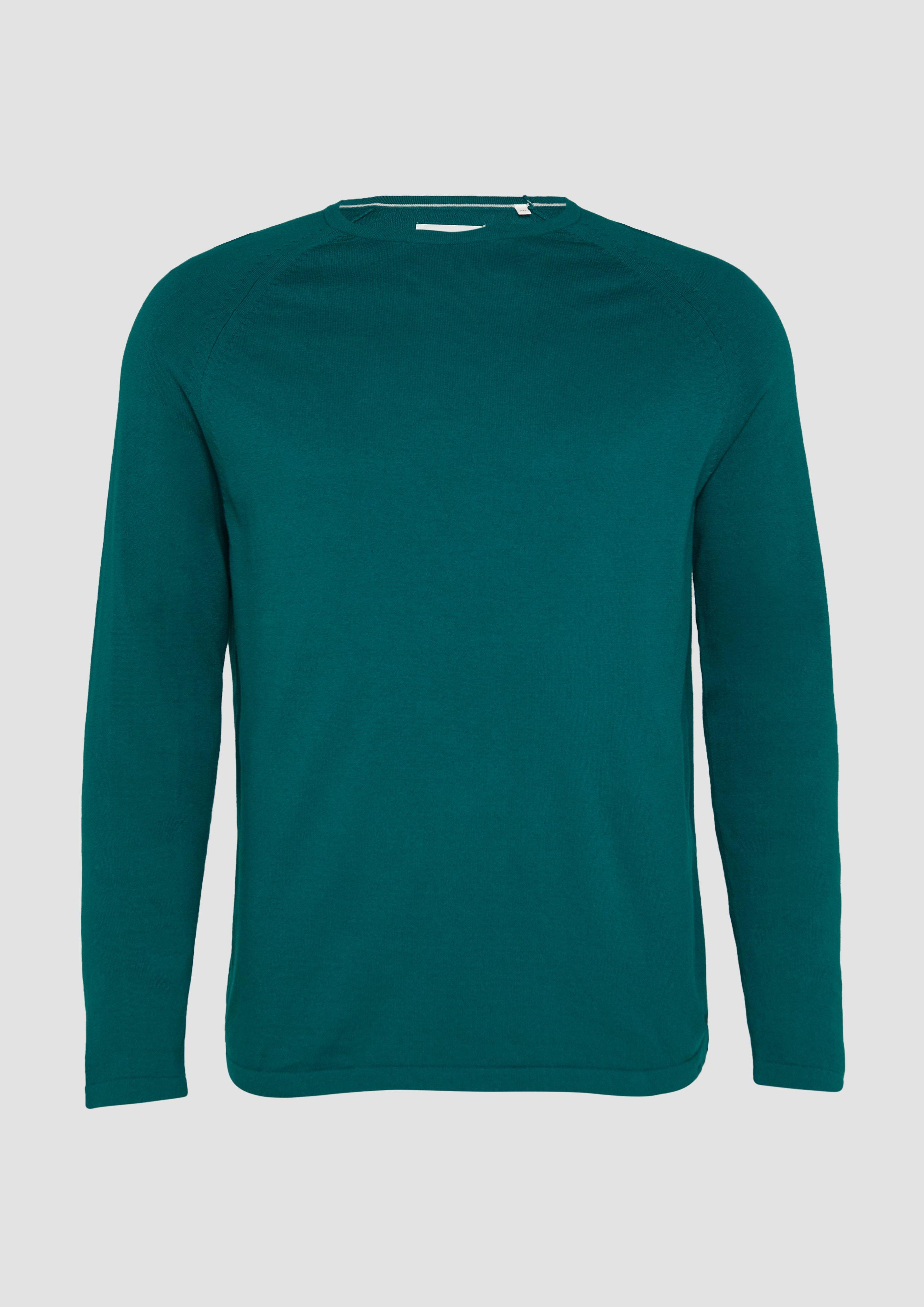 s.Oliver - Feinstrickpullover mit Raglanärmeln, Herren, Blau