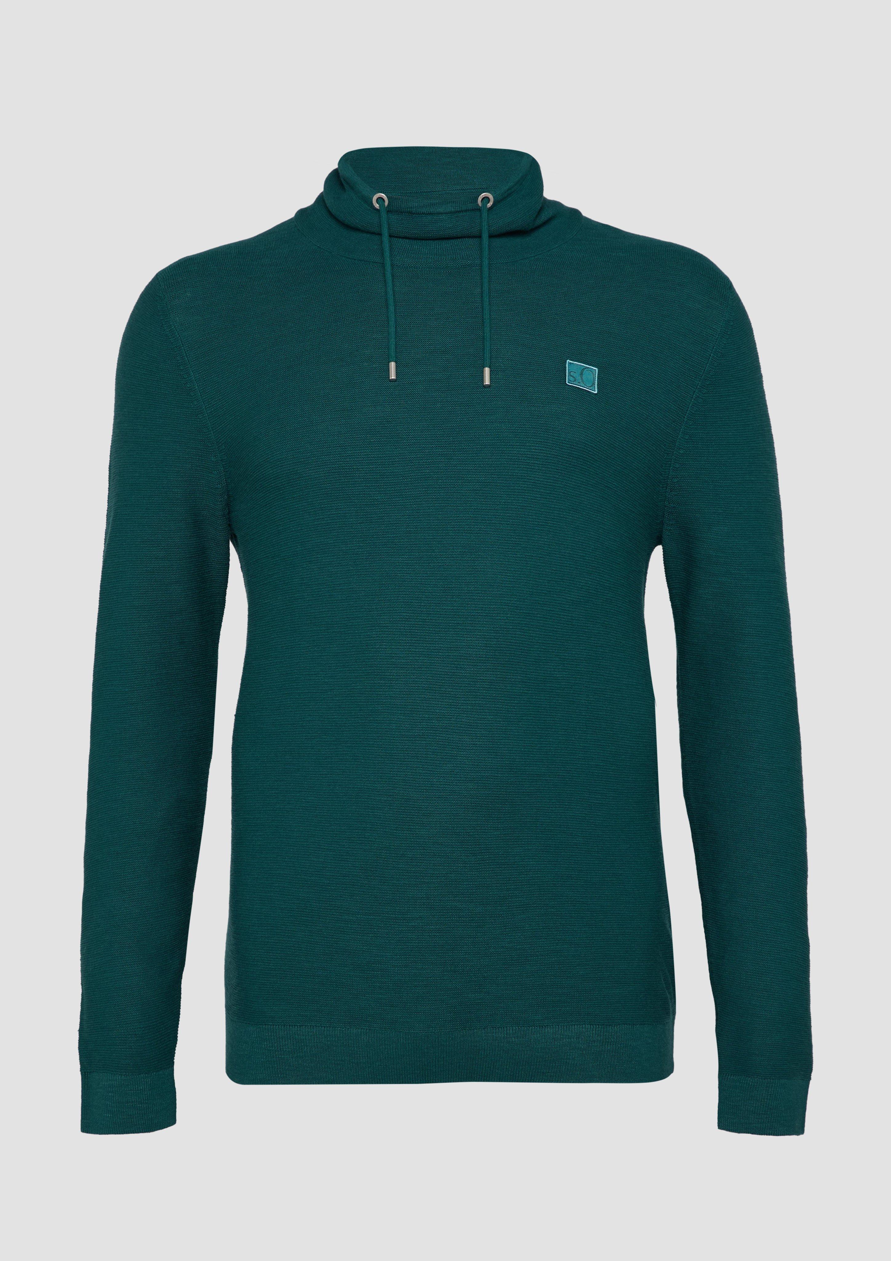 s.Oliver - Strickpullover mit Schalkragen, Herren, Blau