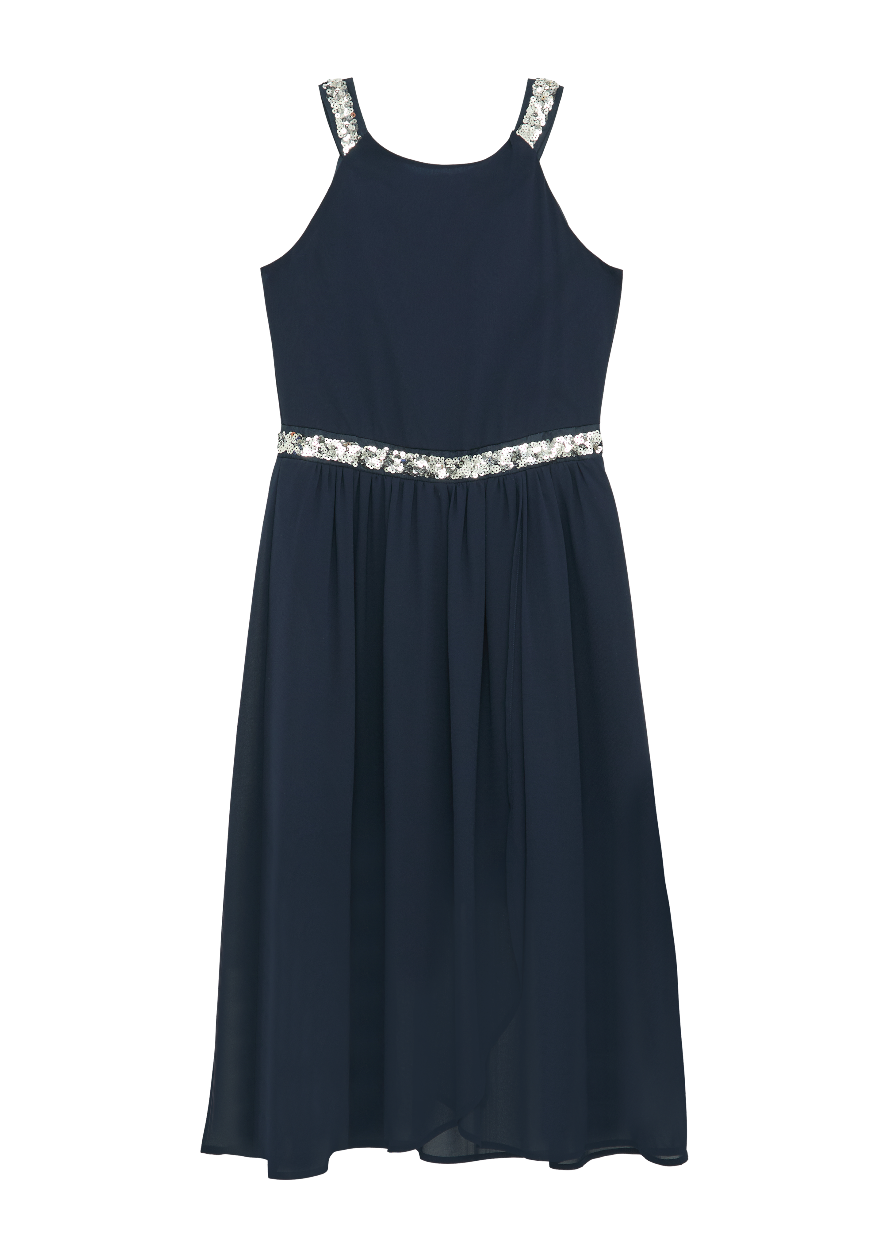 s.Oliver - Midikleid aus Chiffon mit Pailletten-Details, Mädchen, blau