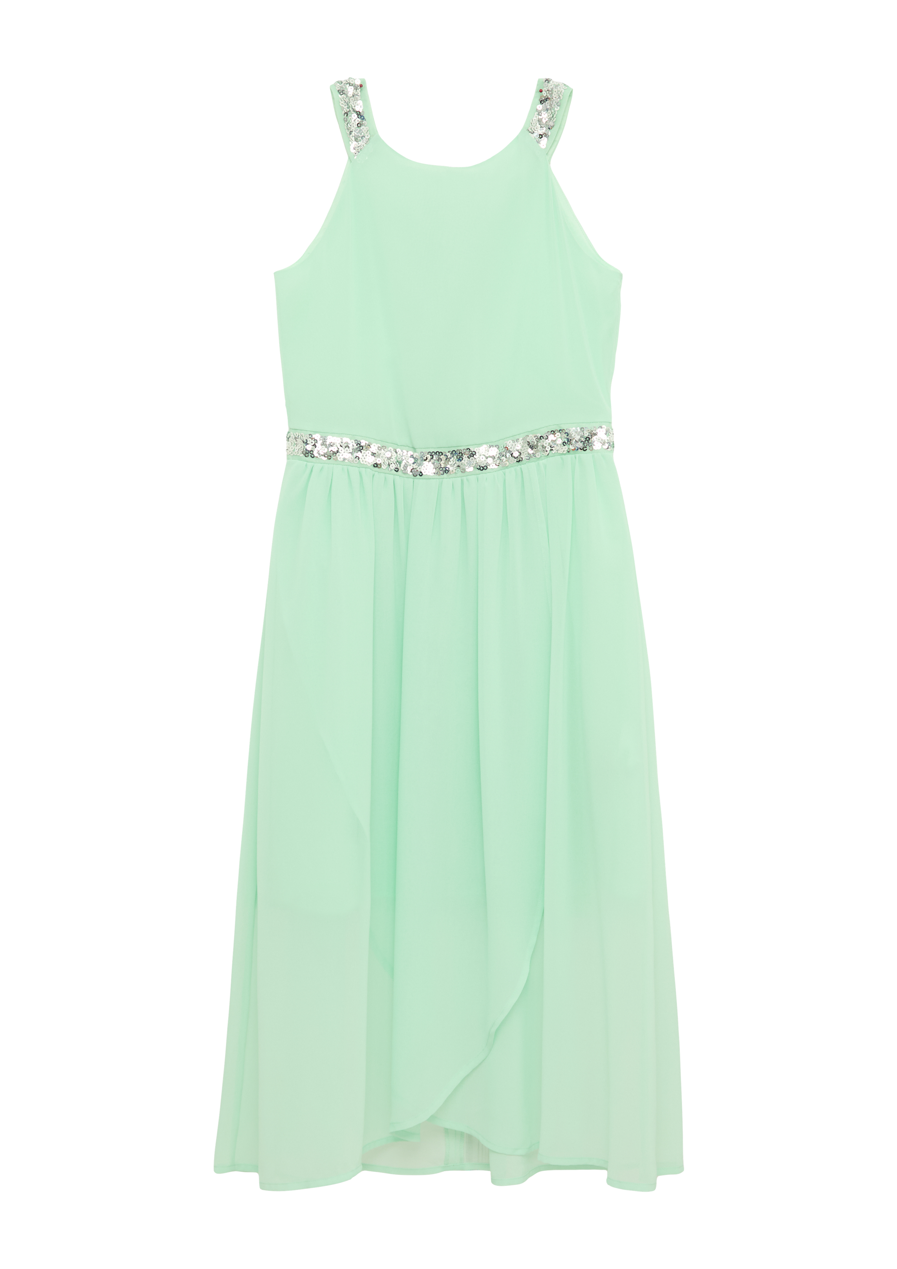 s.Oliver - Midikleid aus Chiffon mit Pailletten-Details, Mädchen, türkis