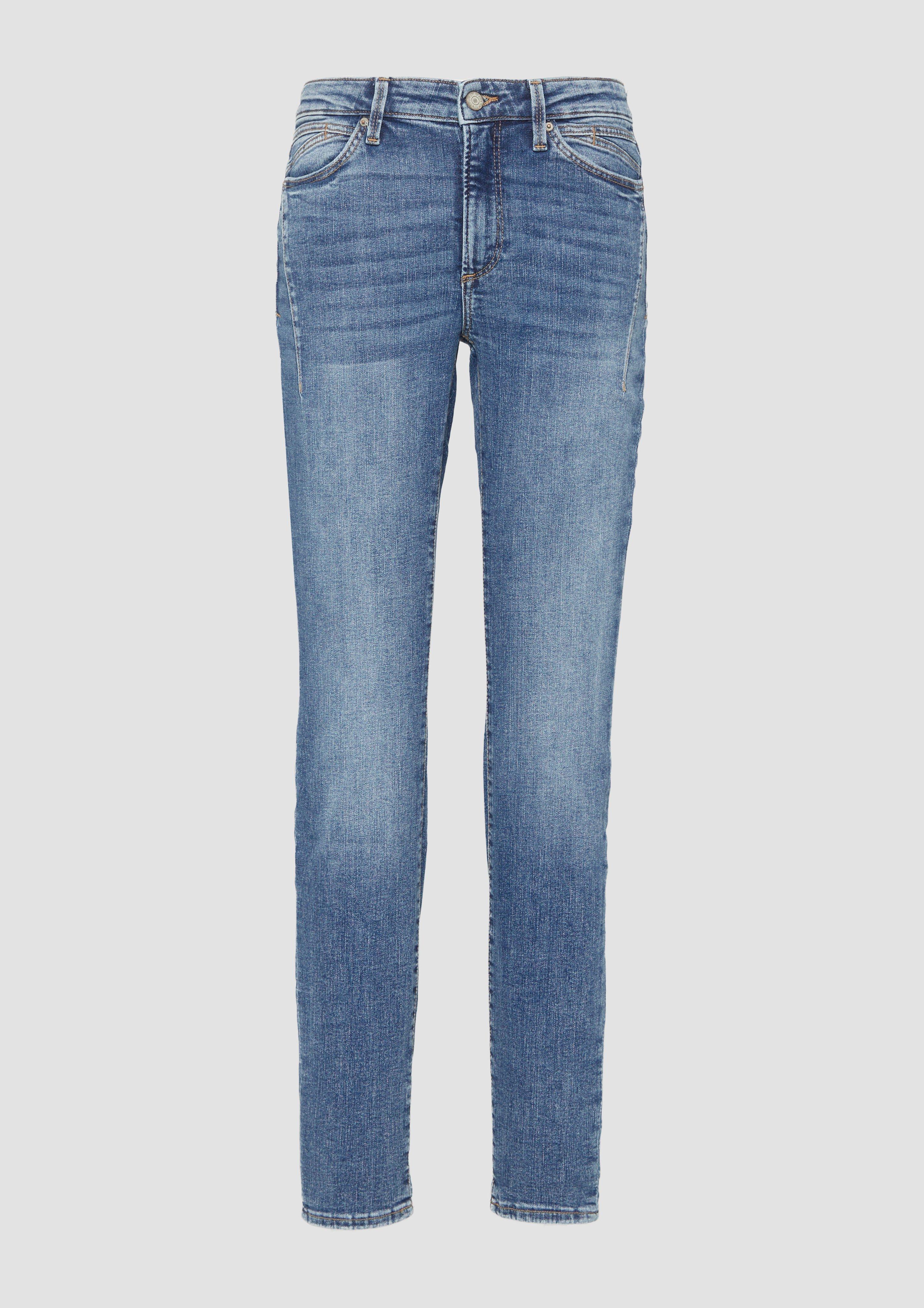 s.Oliver - Jeans Izabell / Skinny Fit / Mid Rise / Skinny Leg, Damen, blau
