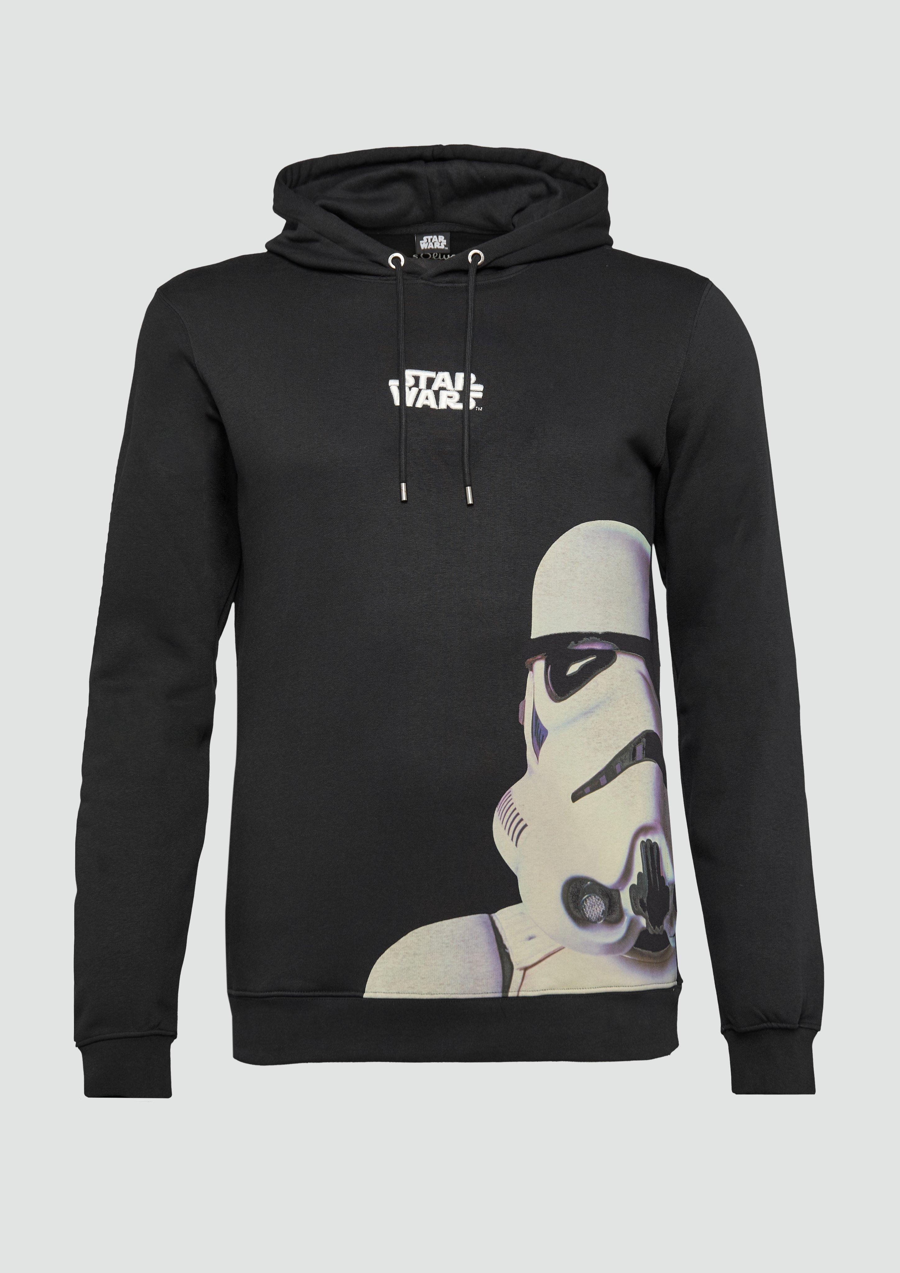 s.Oliver - Hoodie mit Star Wars™ Print, Herren, schwarz