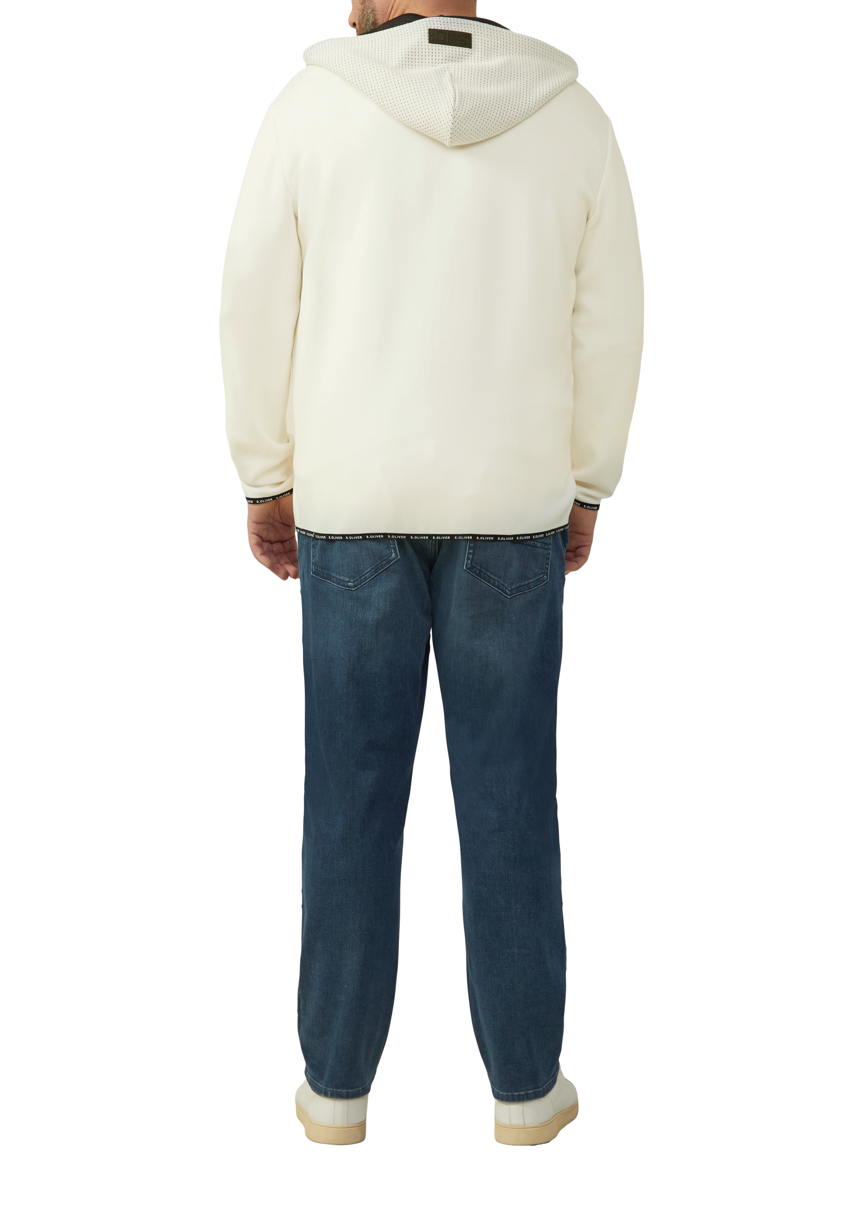 Sportive Hoodie Jacke - Mix Aus Verschiedenen Materialien