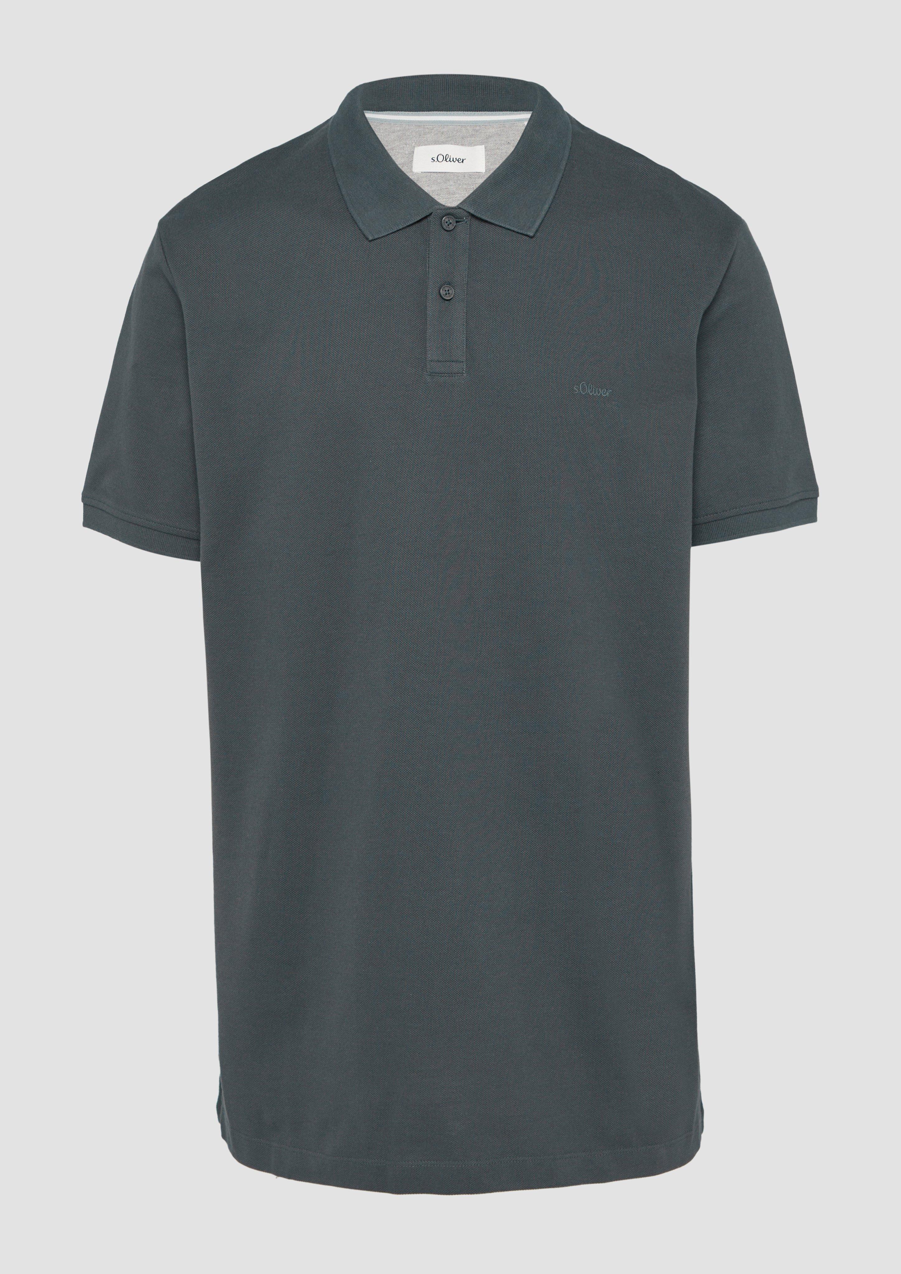 Thumbnail - s.Oliver - Poloshirt aus Baumwollpiqué, Herren, grau