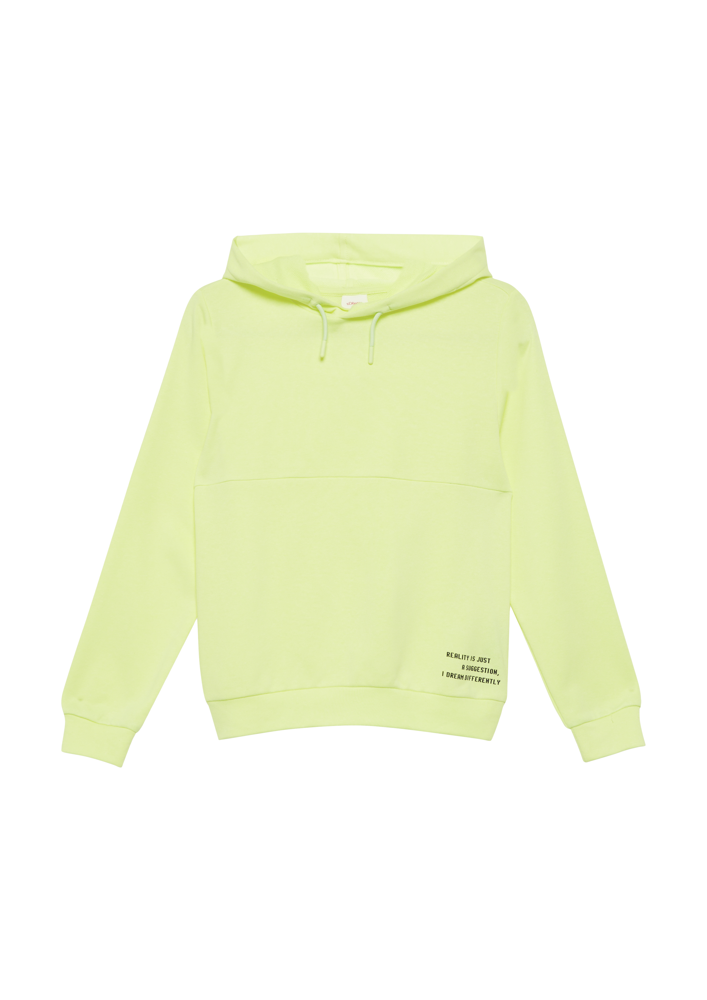 s.Oliver - Kapuzen-Sweatshirt aus Baumwollmix mit Print-Details, Jungen, gelb