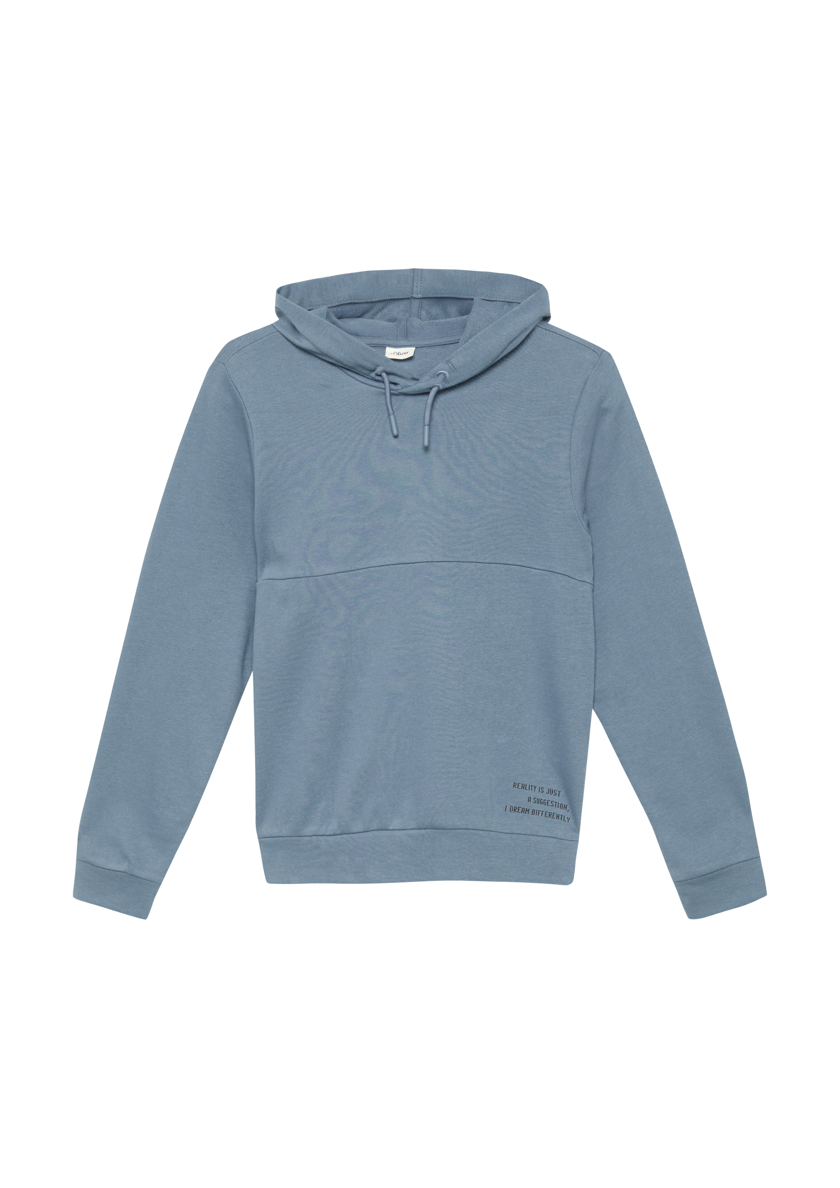 s.Oliver - Kapuzen-Sweatshirt aus Baumwollmix mit Print-Details, Jungen, blau