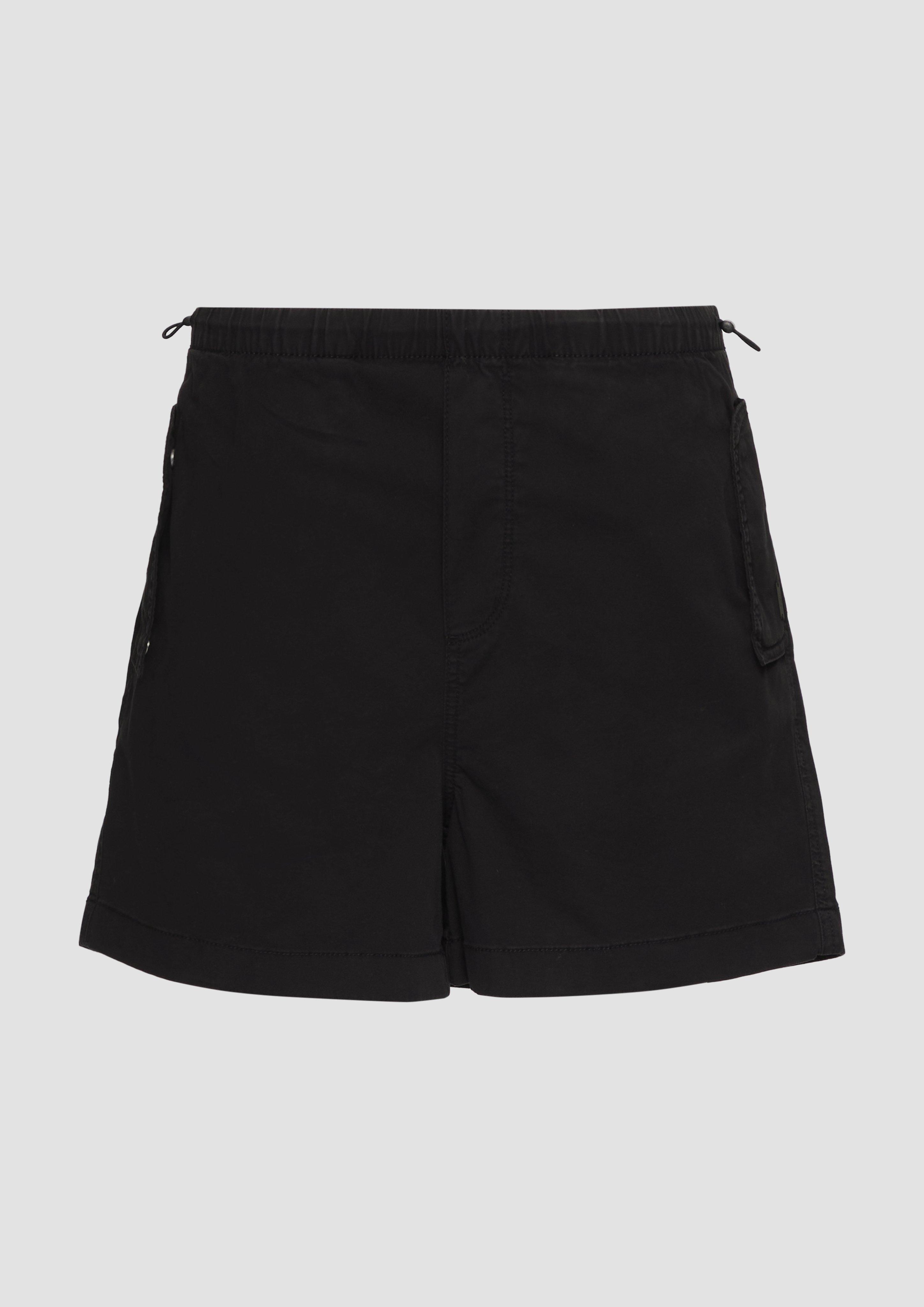 QS - Lässige Shorts aus Baumwolltwill, Damen, schwarz