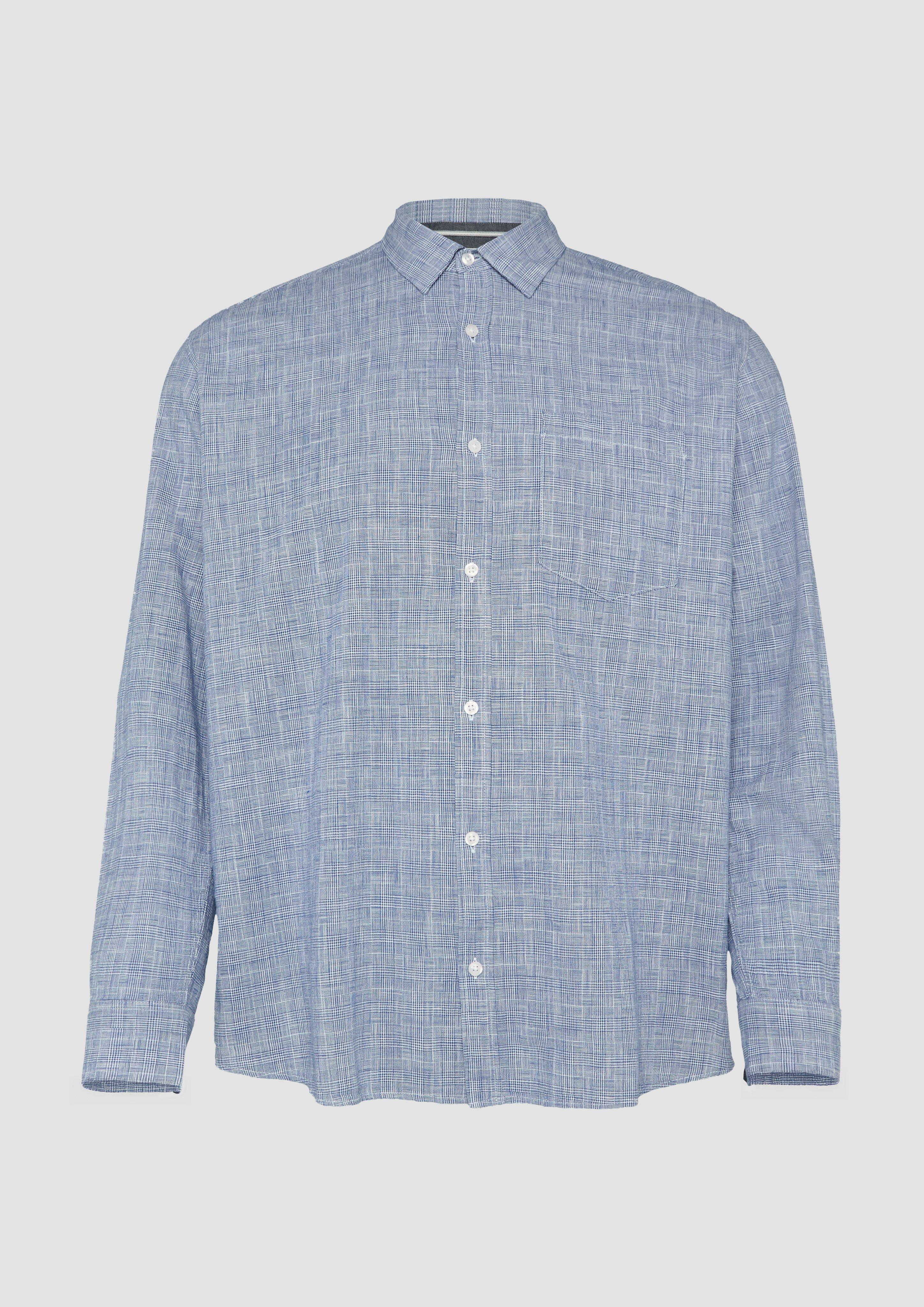 s.Oliver - Regular Fit: Kariertes Hemd aus Baumwolle, Herren, blau