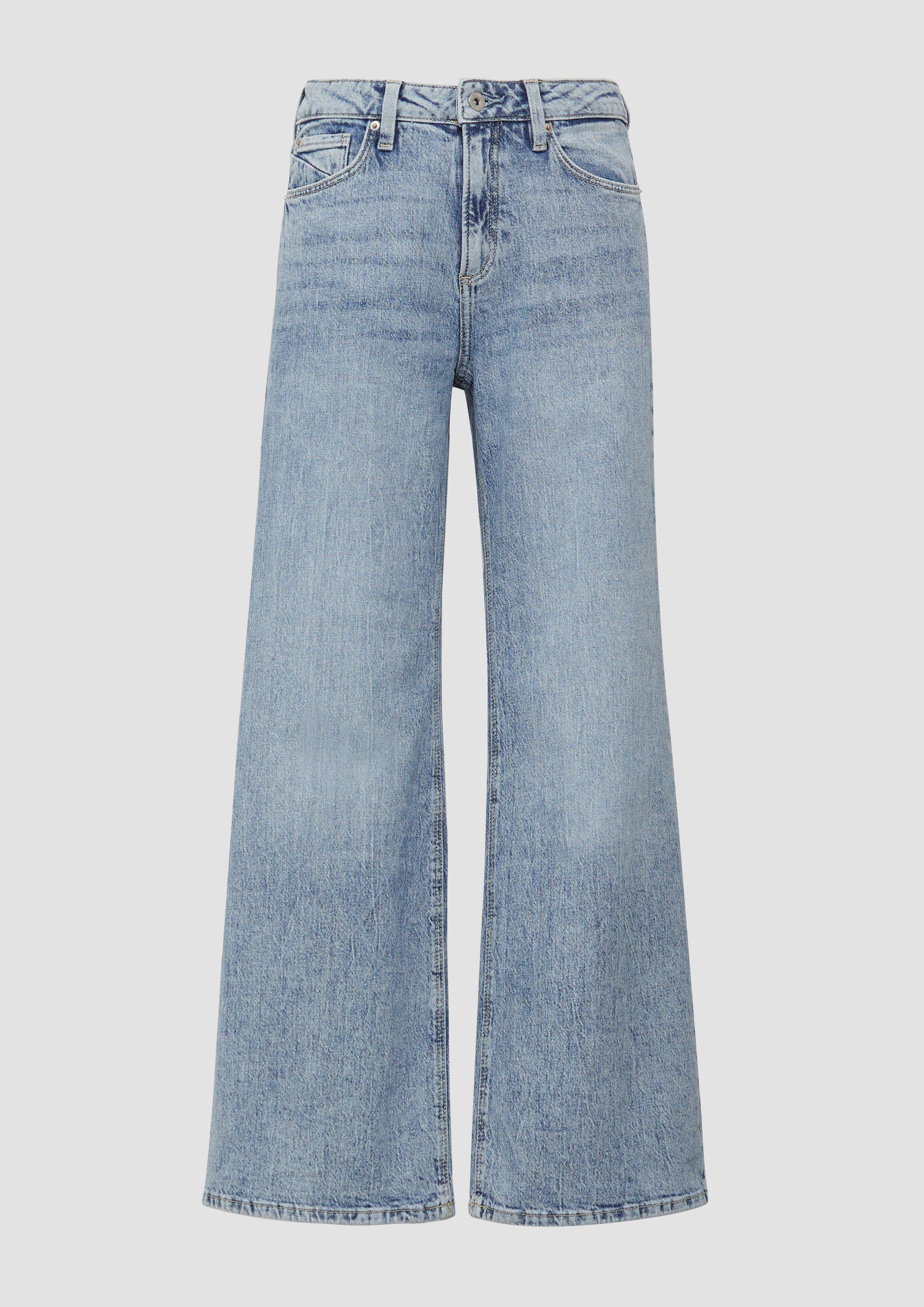QS - Jeans Catie / Slim Fit / High Rise / Wide Leg, Damen, blau
