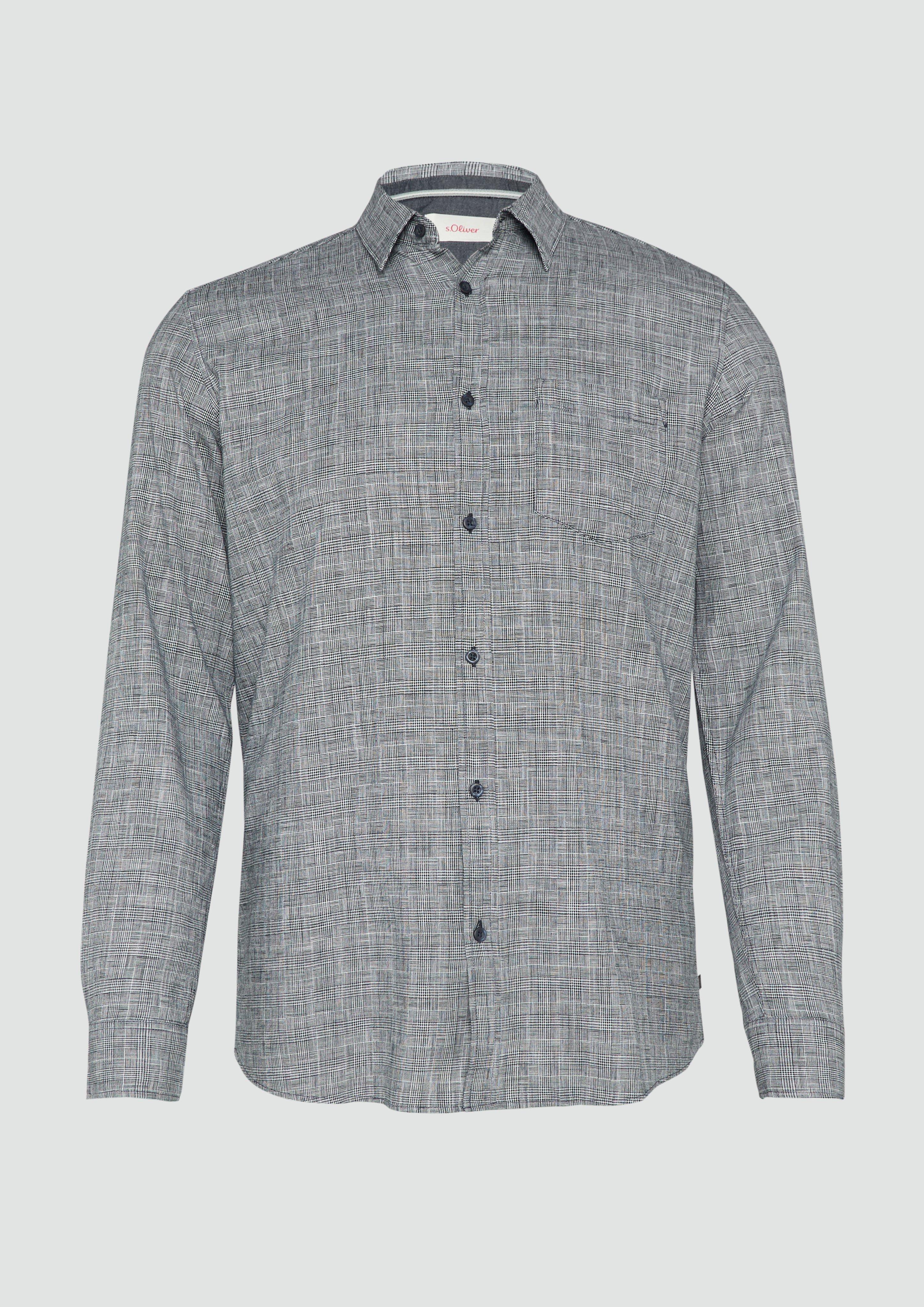 Thumbnail - s.Oliver - Regular Fit: Kariertes Hemd aus Baumwolle, Herren, blau
