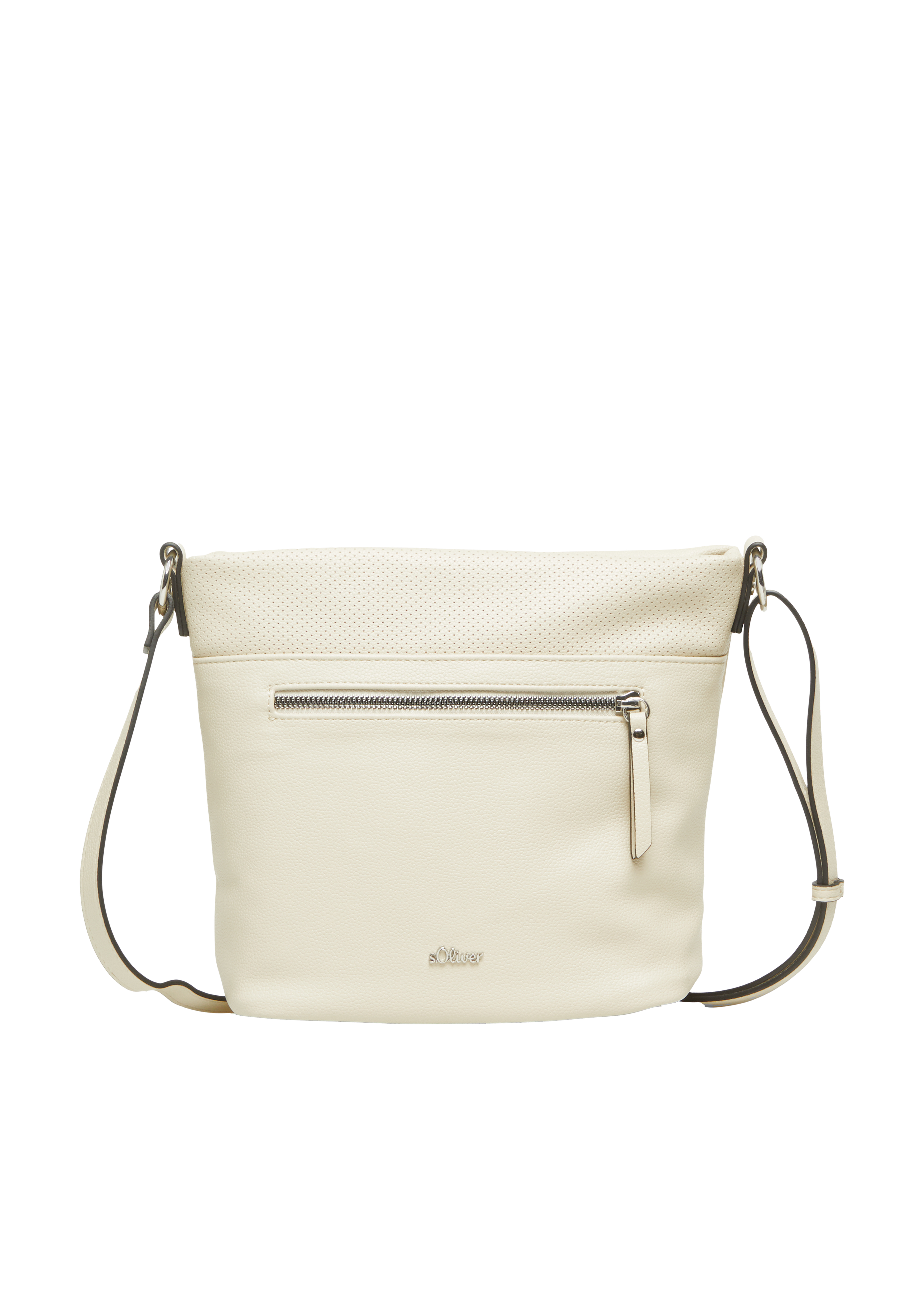 s.Oliver - City-Bag mit separiertem Reißverschluss-Fach und längenverstellbarem Schultergurt, Damen, Beige