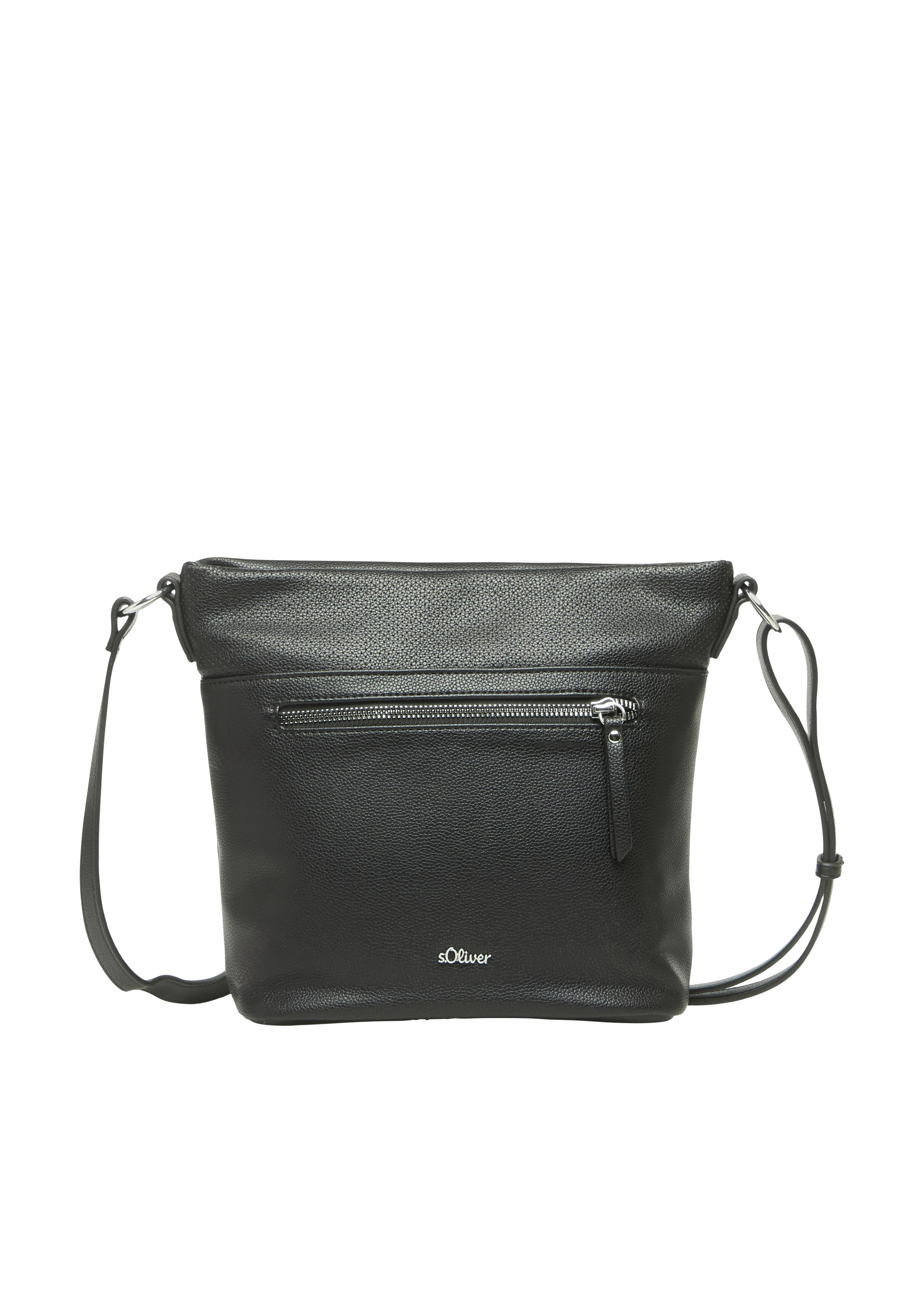 s.Oliver - City-Bag mit separiertem Reißverschluss-Fach und längenverstellbarem Schultergurt, Damen, schwarz