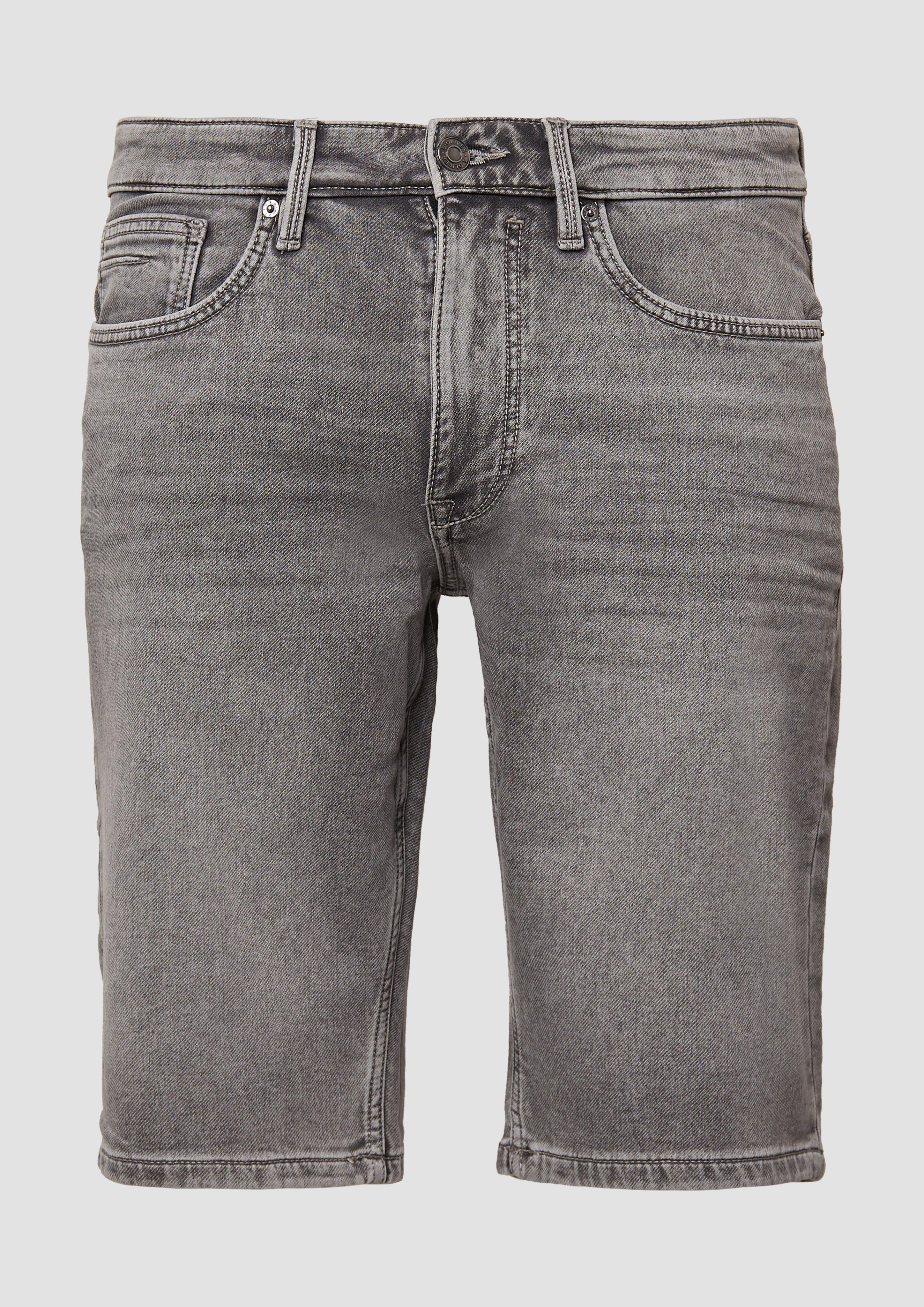 s.Oliver - Jeans-Bermuda / Regular Fit / Mid Rise / Straight Leg, Herren, grau