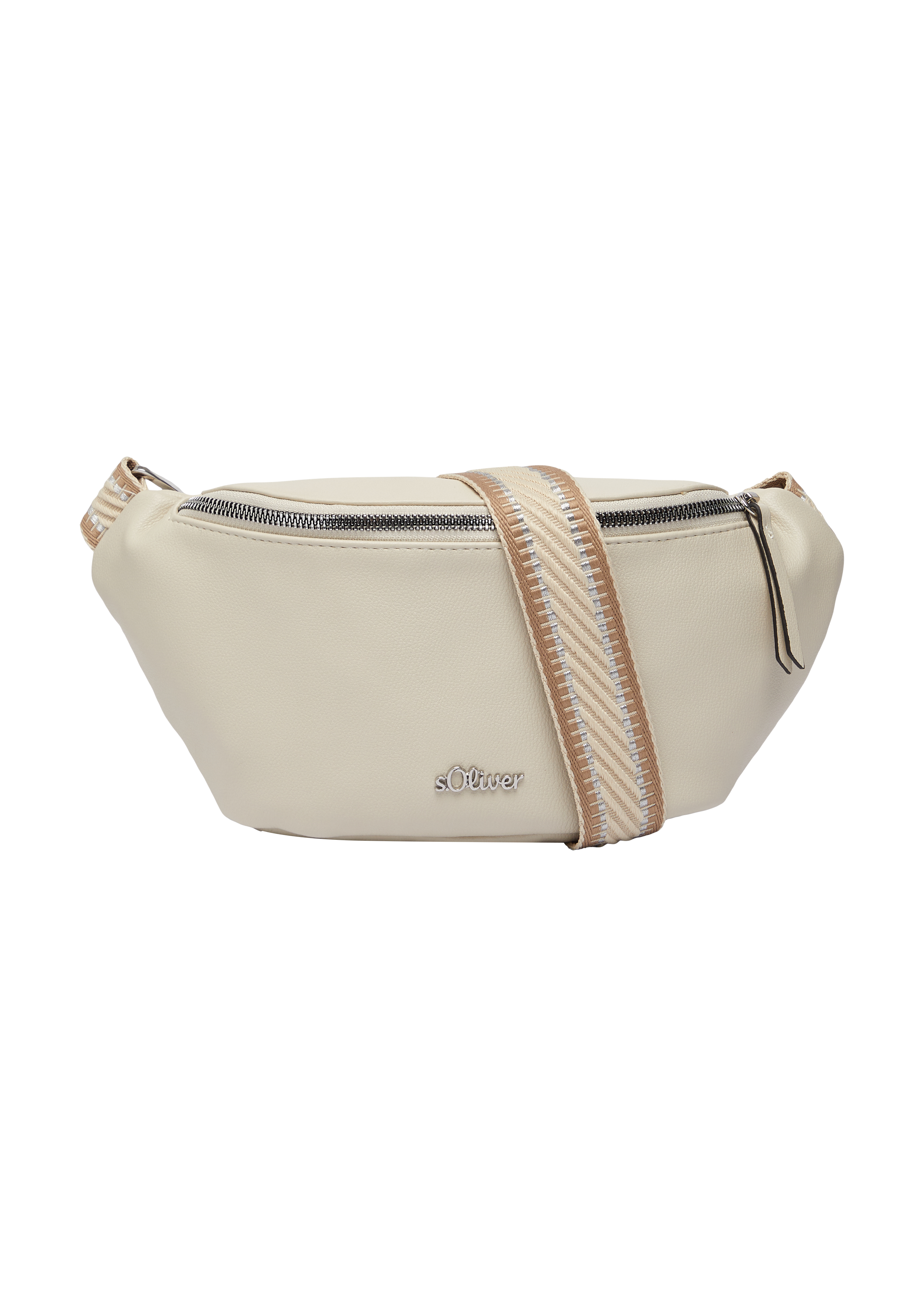 s.Oliver - Crossbody-Bag mit abnehmbarem und längenverstellbarem Gurt, Damen, Beige